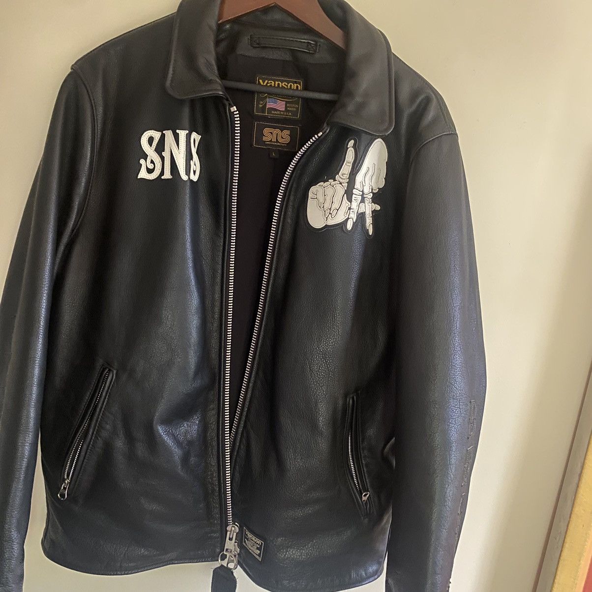 Sneakersnstuff × Vanson Leathers SNS LA Vanson Leather Jacket 