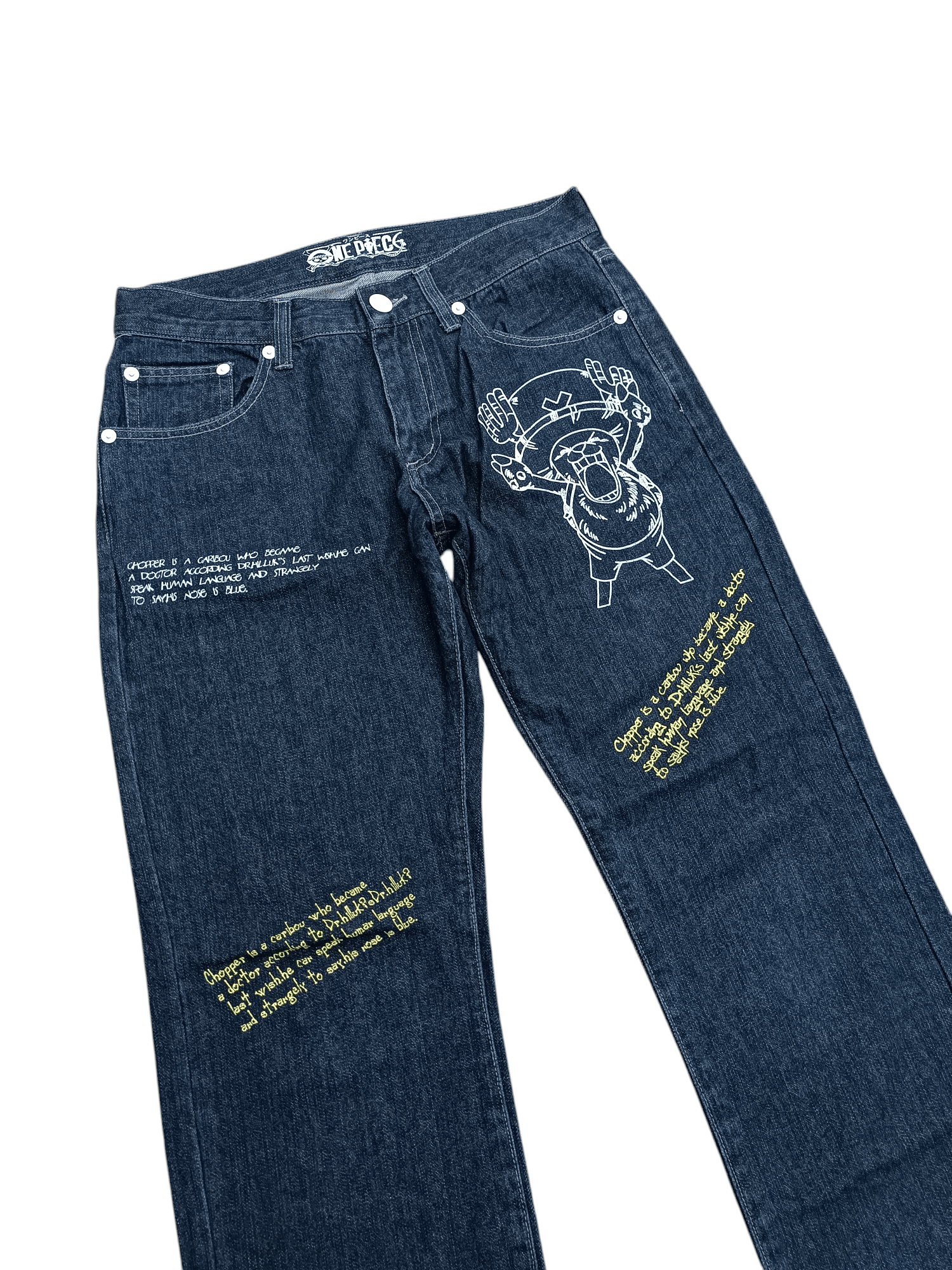 One Piece × Vintage Vintage Chopper One Piece Denim Jeans Size US 34 / EU 50 - 2 Thumbnail