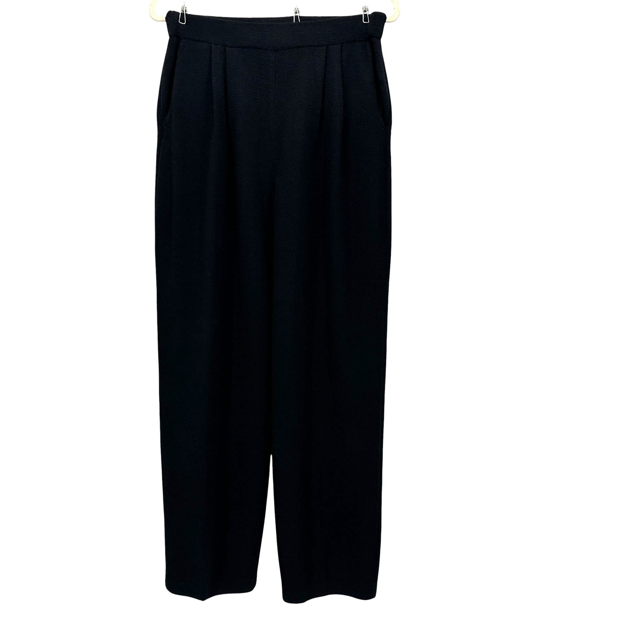 St. John Vintage St. John Basics Womens 10 Pants Black Santana Knit Size 29" - 1 Thumbnail