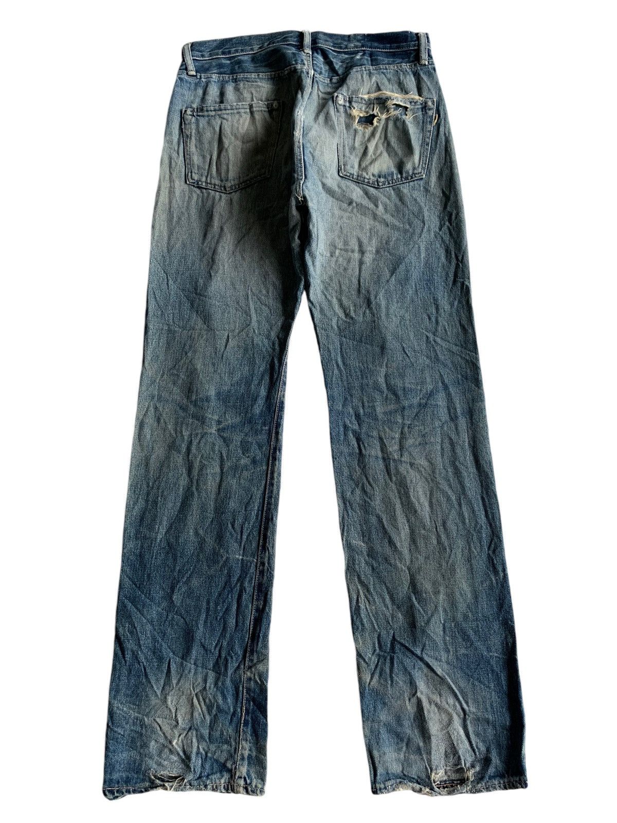 Japanese Brand × Vintage Omnigod Damage Rare Selvedge Distressed Denim☠️ Size US 32 / EU 48 - 2 Thumbnail