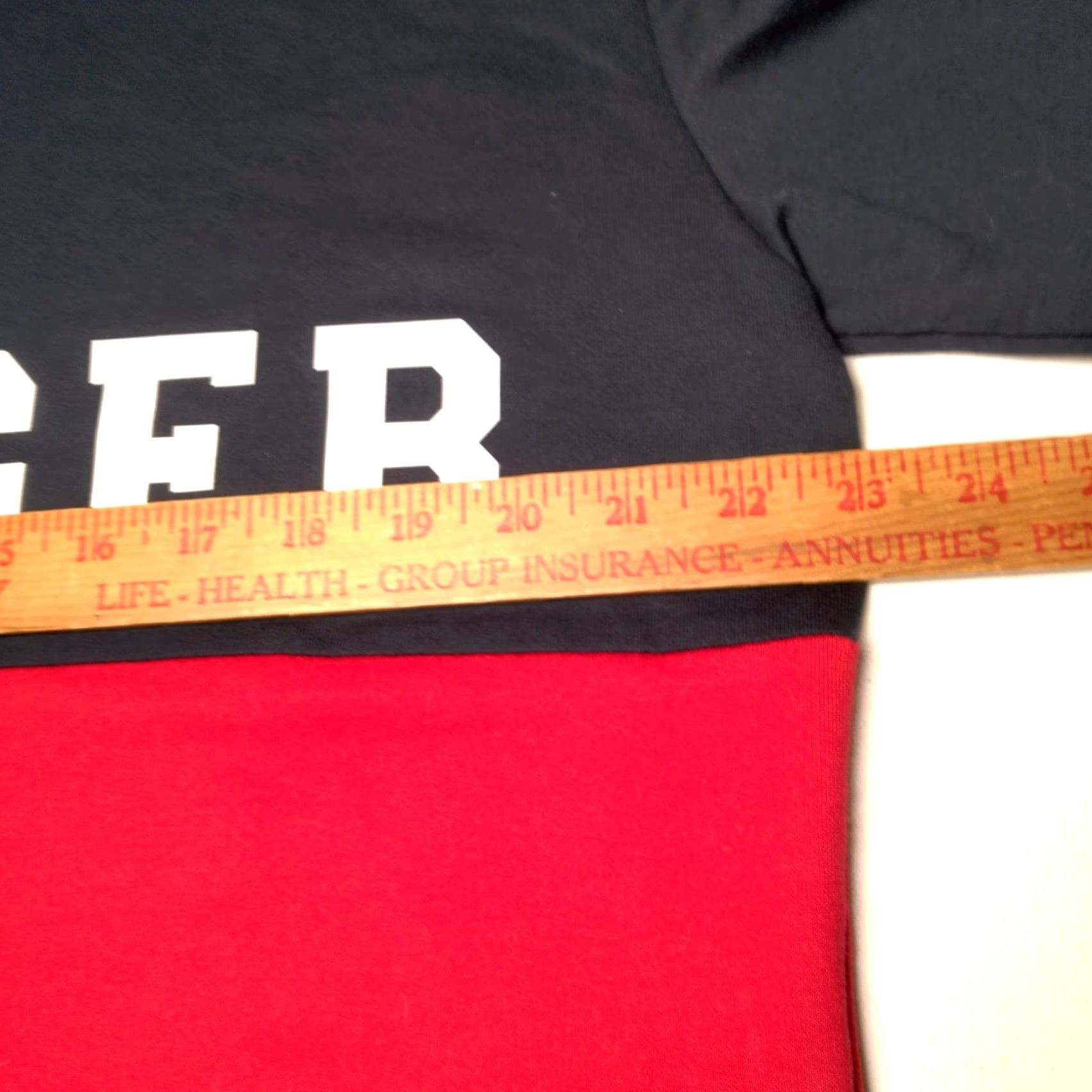 Tommy Hilfiger VINTAGE Tommy Hilfiger Shirt Me L Long Sleeve Red Blue Knit Top Sleepwear NEW Size US L / EU 52-54 / 3 - 6 Thumbnail