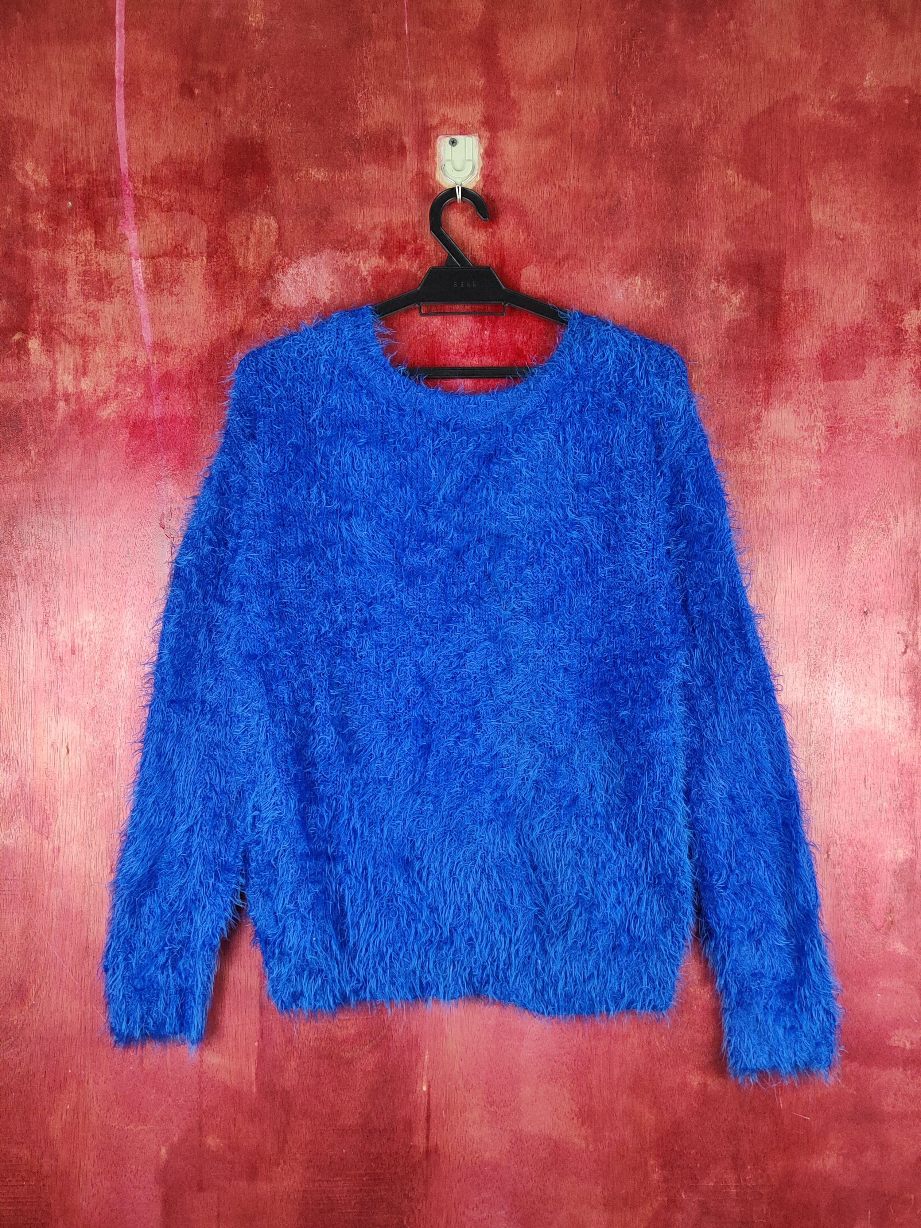 Japanese Brand Avail Jean Blue Shag Shaggy Fur Mohair Knitwear #S1951 Size M / US 6-8 / IT 42-44 - 8 Thumbnail