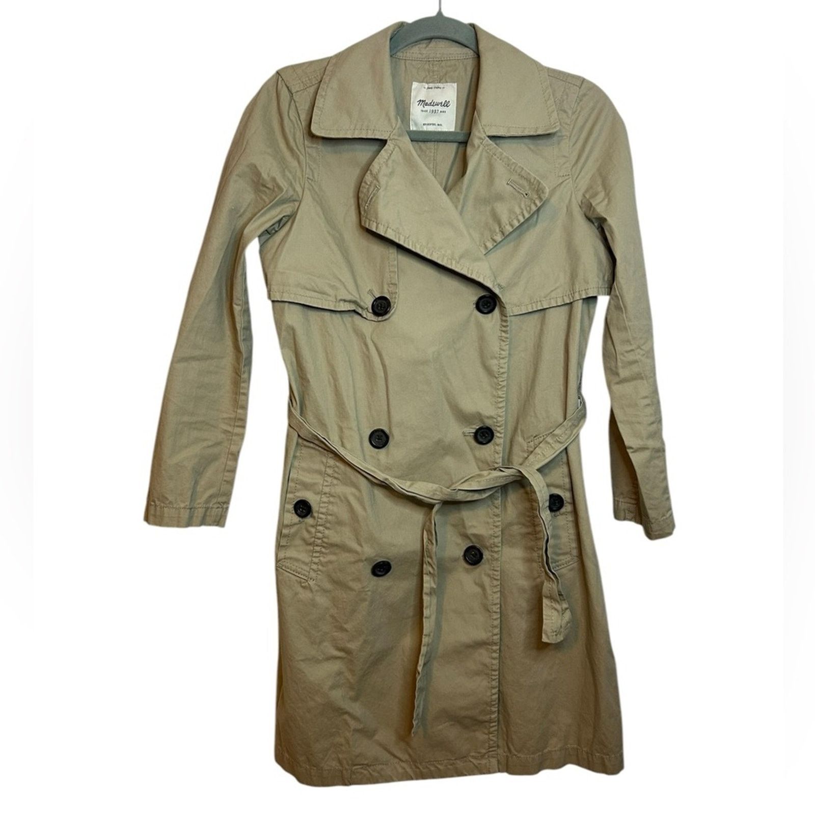 Madewell Madewell Abroad Belted Trench Coat Size XS / US 0-2 / IT 36-38 - 1 Thumbnail