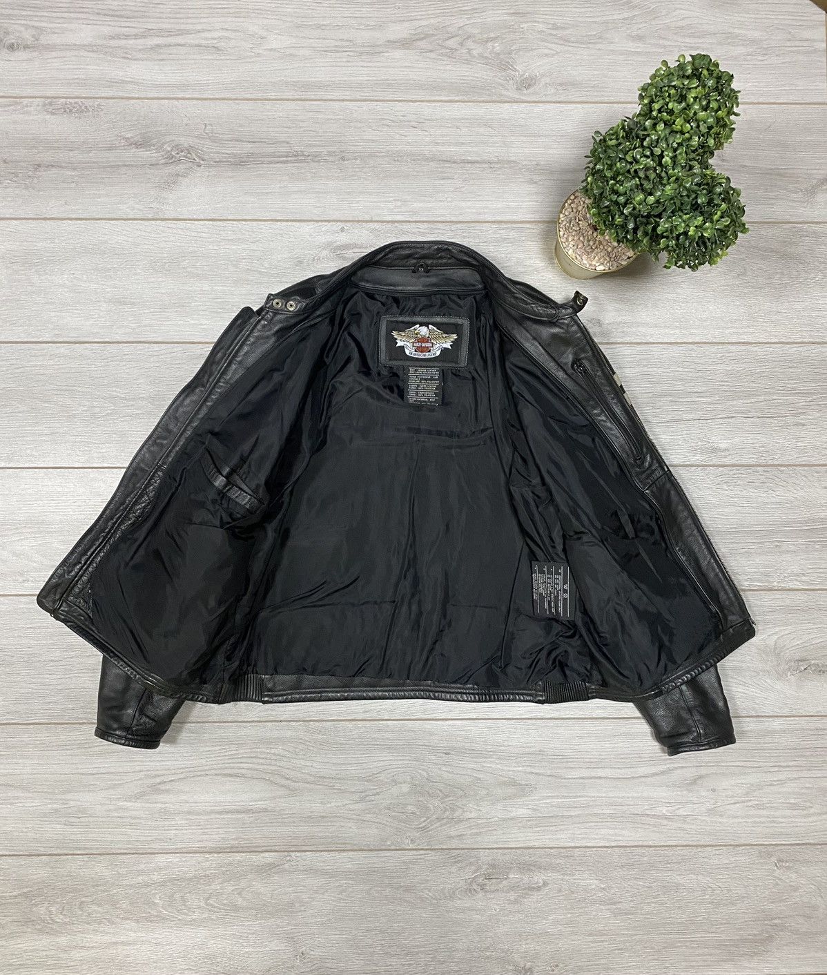 Vintage Harley Davidson big logo vintage leather racing jacket Size US XL / EU 56 / 4 - 8 Thumbnail
