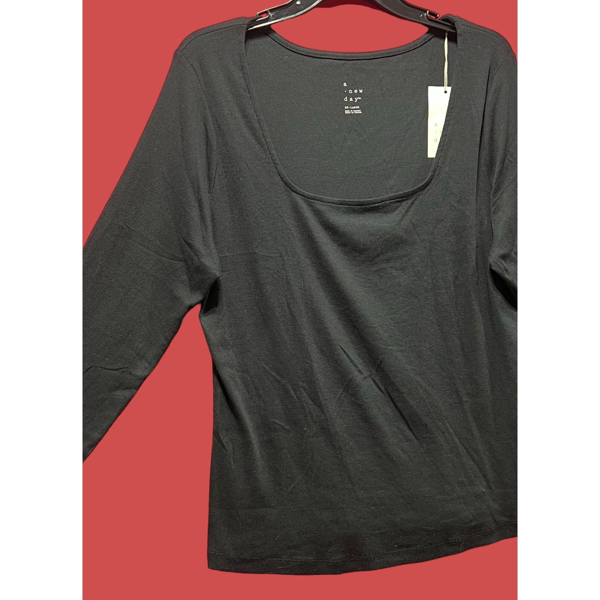 Other A New Day - Women's Long Sleeve Slim Fit T-Shirt - Black - X Size XXL / US 16-18 / IT 52-54 - 16 Thumbnail