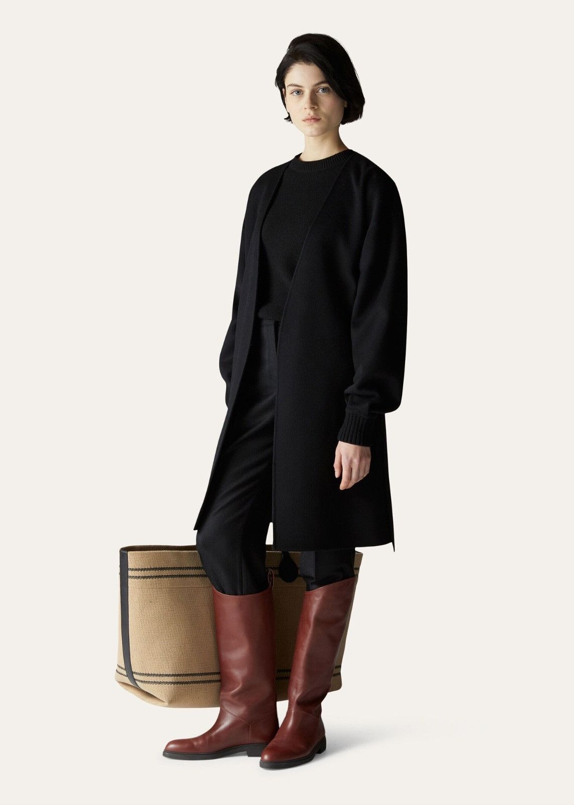 Loro Piana o1srvl11e1124 Cashmere Coat in Black Size L / US 10 / IT 46 - 3 Thumbnail
