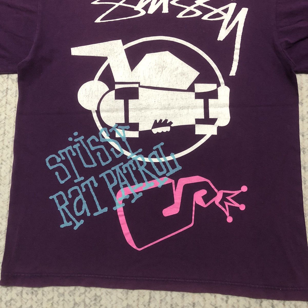 Stussy 🔥Rare Sunfaded Vintage Stussy ‘Rat Patrol’ Multilogo Tees Size US XL / EU 56 / 4 - 10 Thumbnail