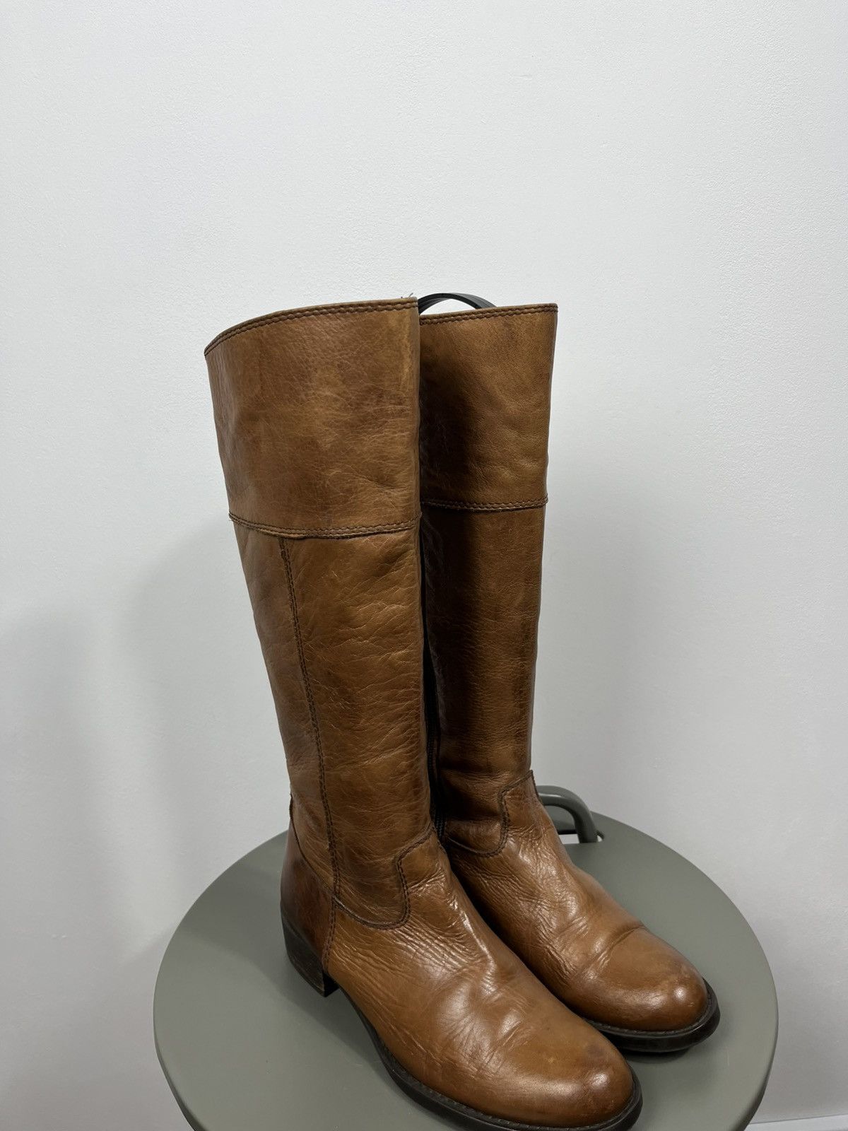 Other Western Leather Knee High Boots Brown EU 37 Size US 6 / IT 36 - 2 Thumbnail