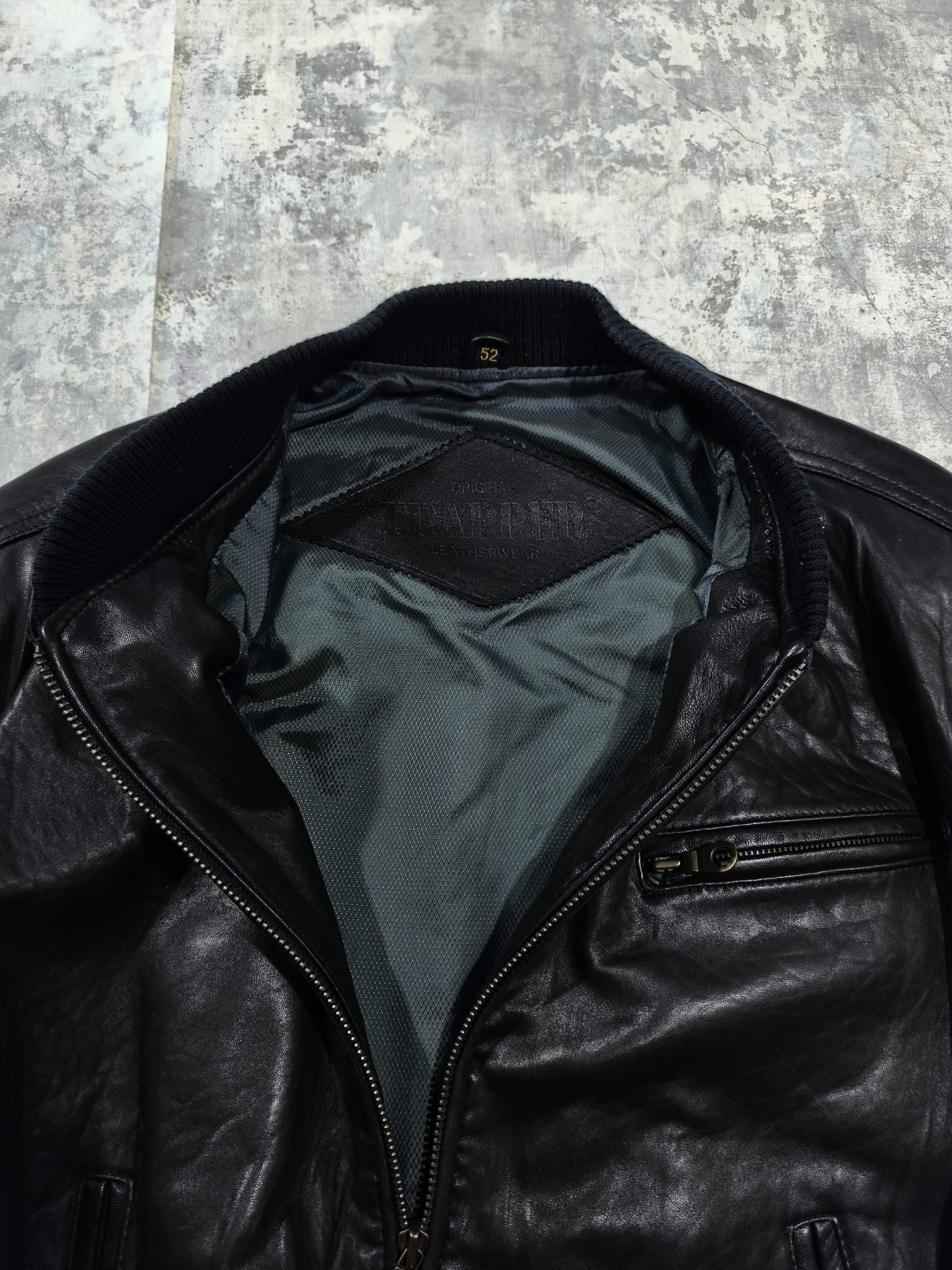 Genuine Leather 80s vtg leather bomber balenciaga demna gvsalia Size US XL / EU 56 / 4 - 9 Thumbnail