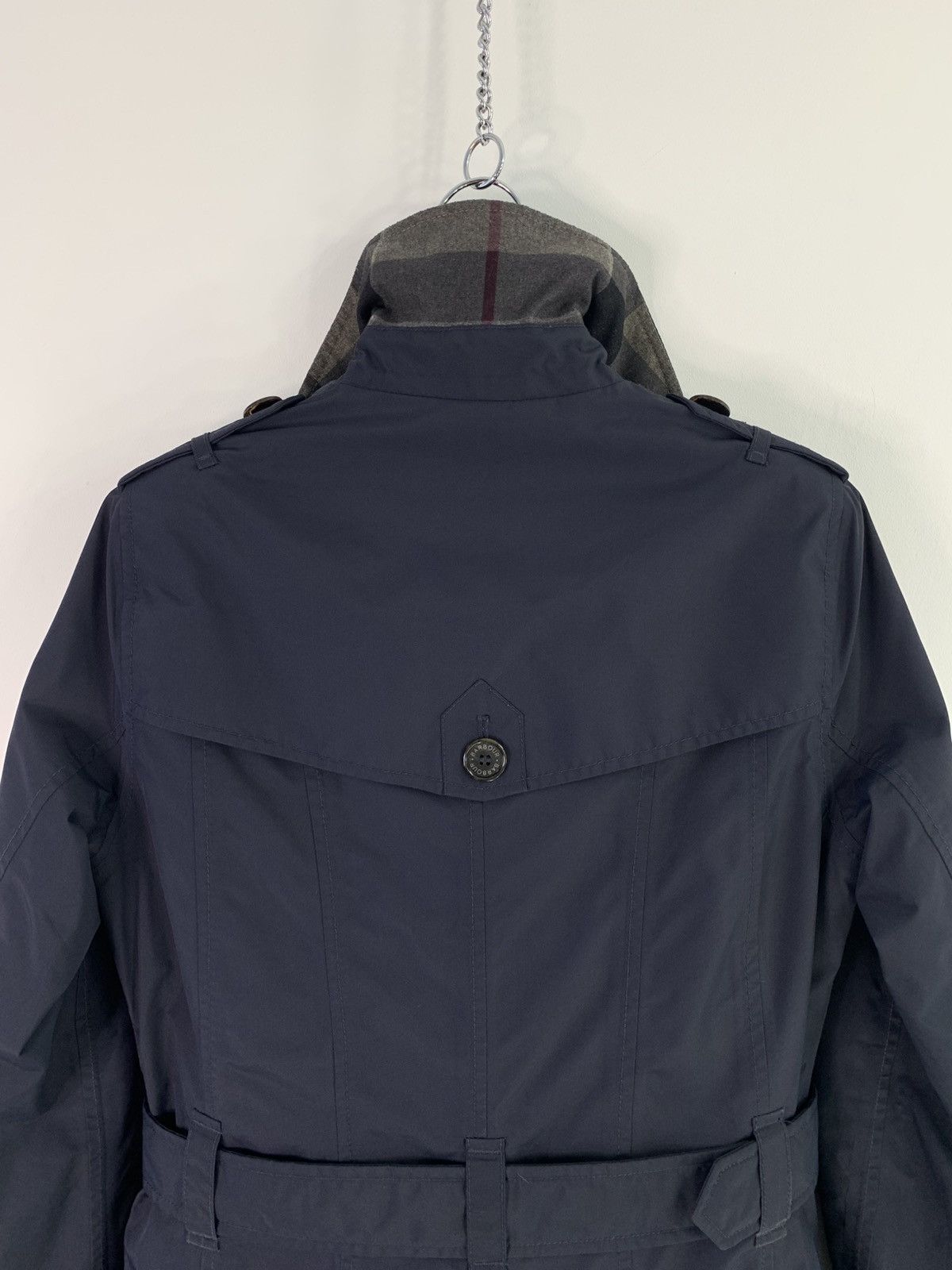 Barbour × Designer Barbour Millfire Quilted Womens Trench Coat S Size Size S / US 4 / IT 40 - 11 Thumbnail