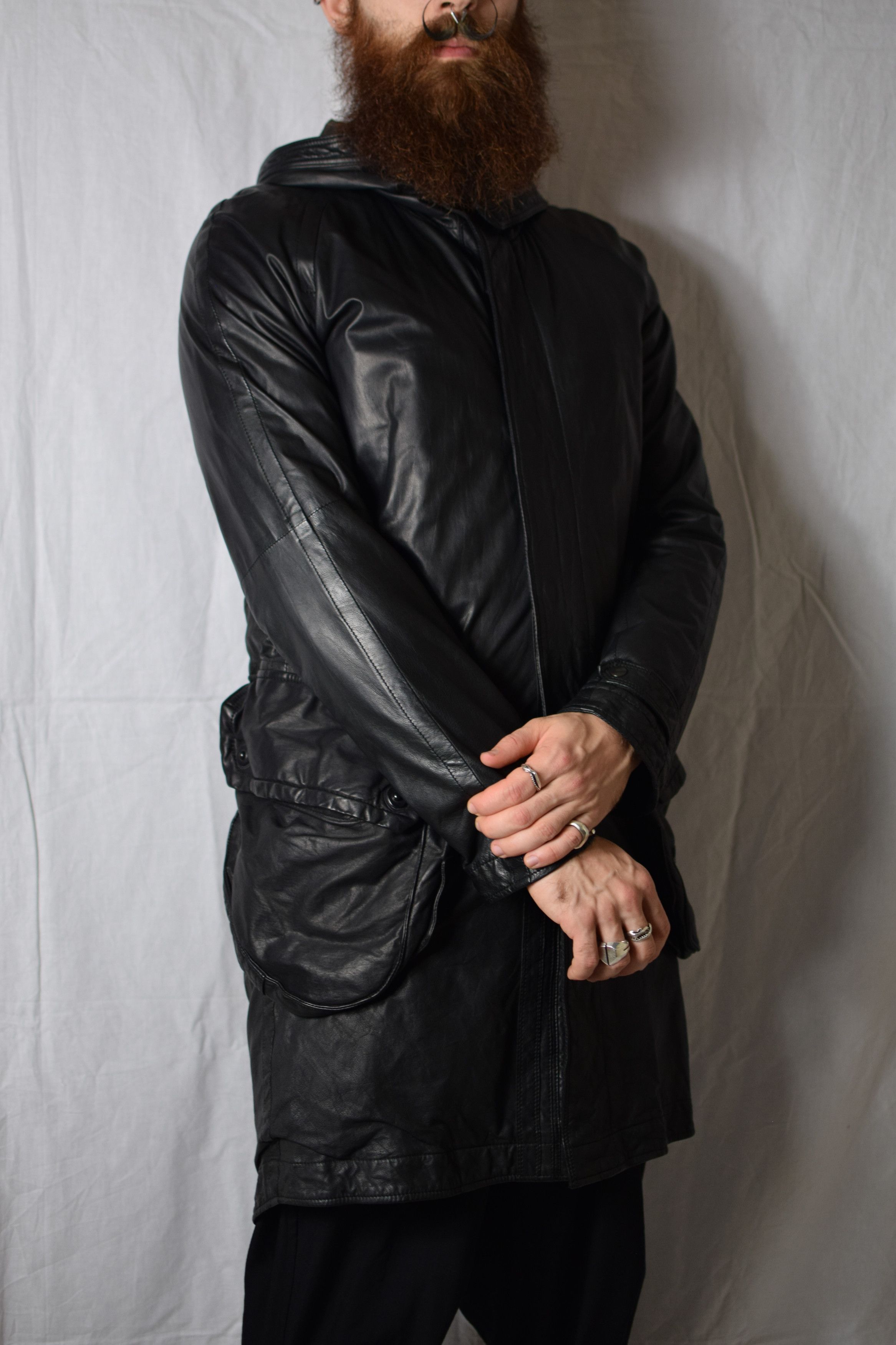 Julius Julius SS08 Leather Gasmask Coat - 217COM6 Size US M / EU 48-50 / 2 - 7 Thumbnail