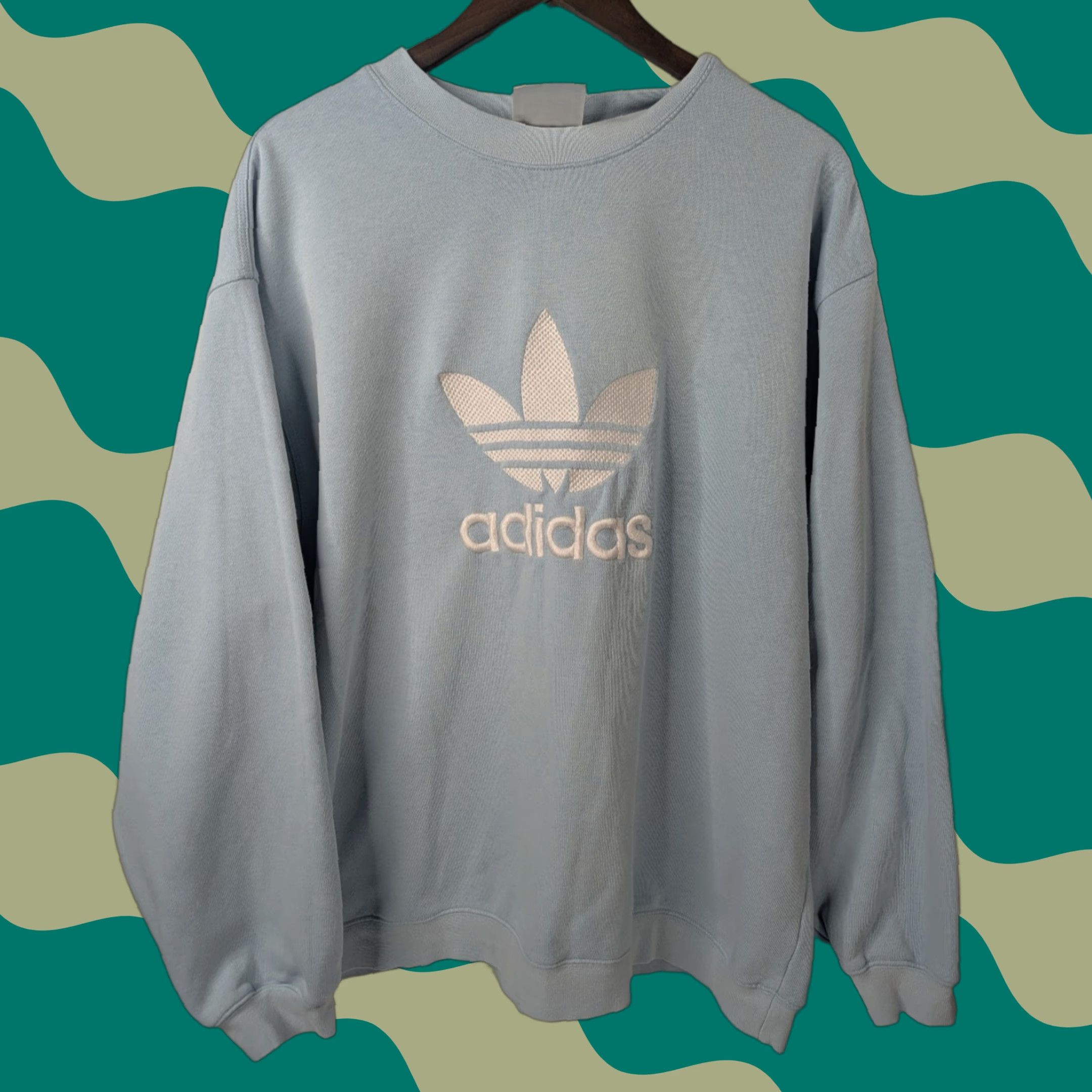 Adidas VINTAGE adidas Sweatshirt Embroidered Trefoil Logo 90s Y2K Streetwear Sz Large Size US L / EU 52-54 / 3 - 1 Thumbnail