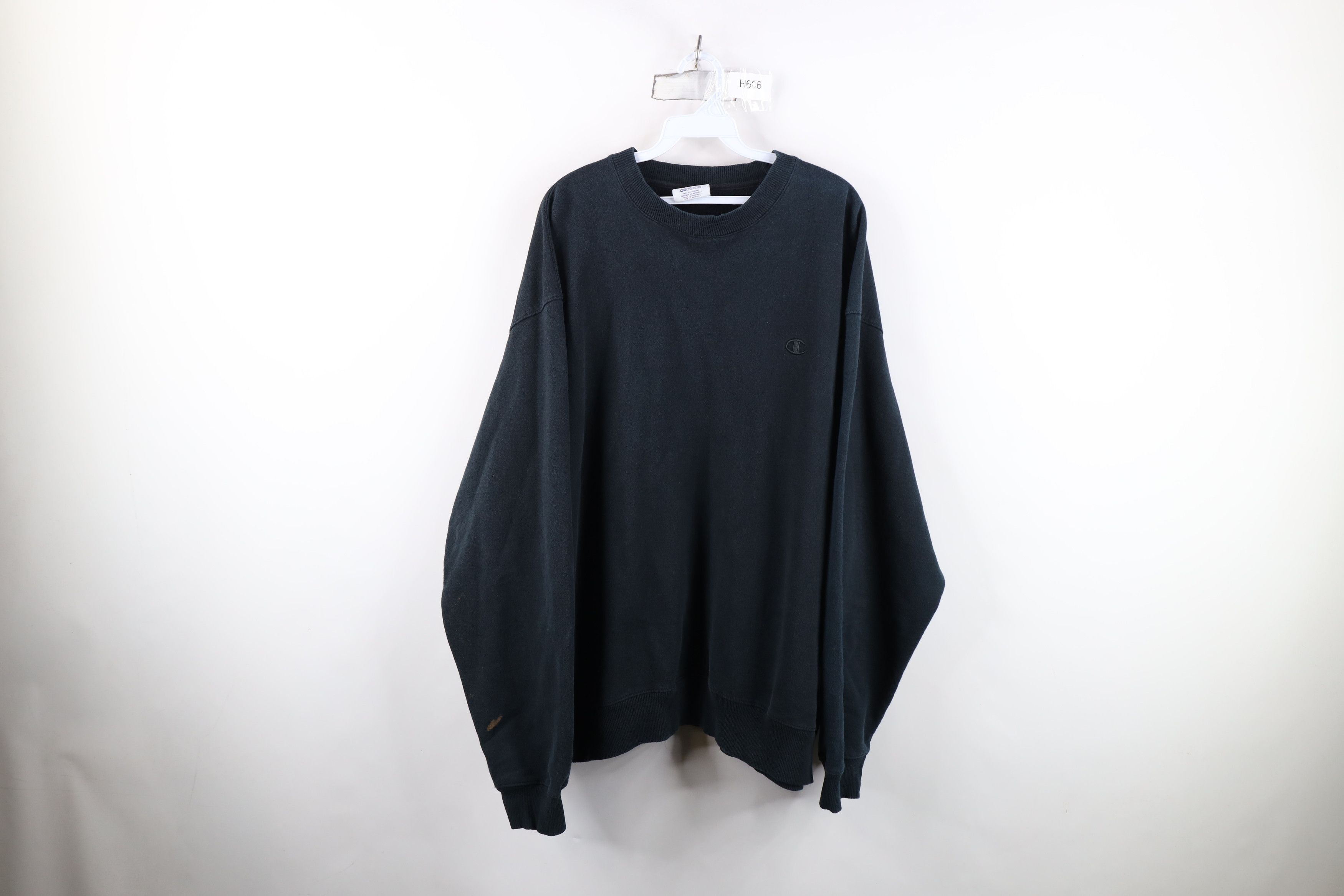 Champion Vintage Champion Faded Monochrome Crewneck Sweatshirt Black Size US XXL / EU 58 / 5 - 1 Thumbnail