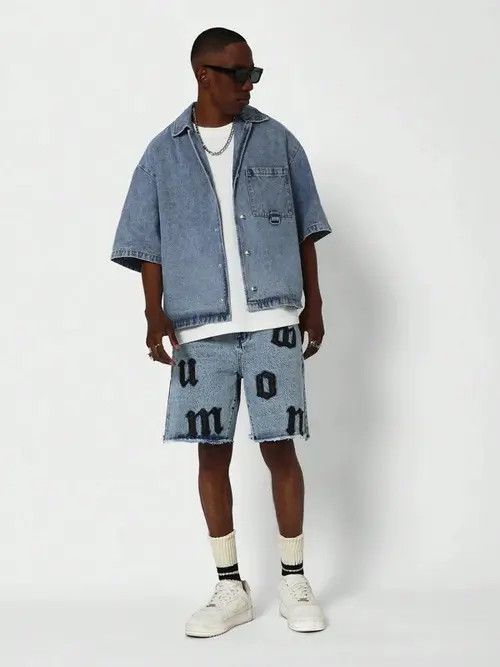 Jean Denim Jeans DRIP Shorts Jorts Size US 30 / EU 46 - 2 Thumbnail