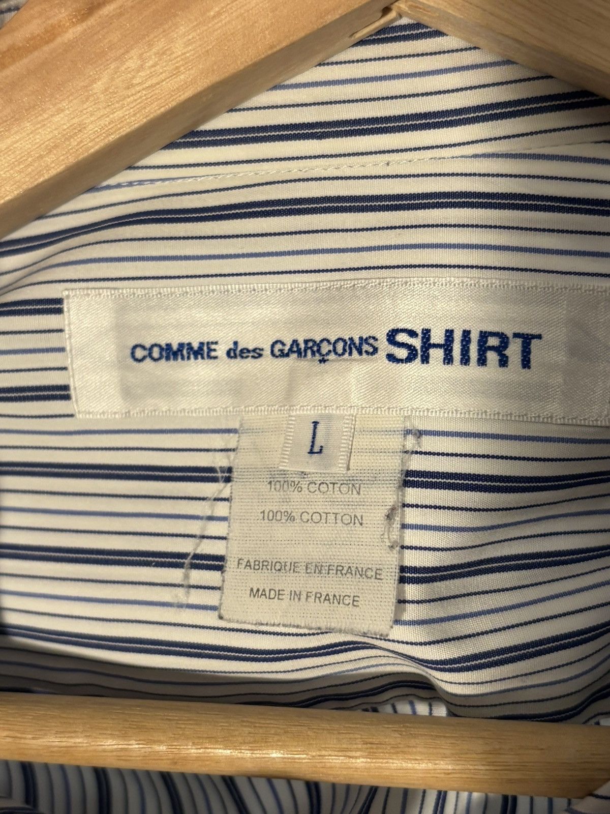 Comme des Garcons Striped Zip Off Button Down Size US L / EU 52-54 / 3 - 3 Thumbnail