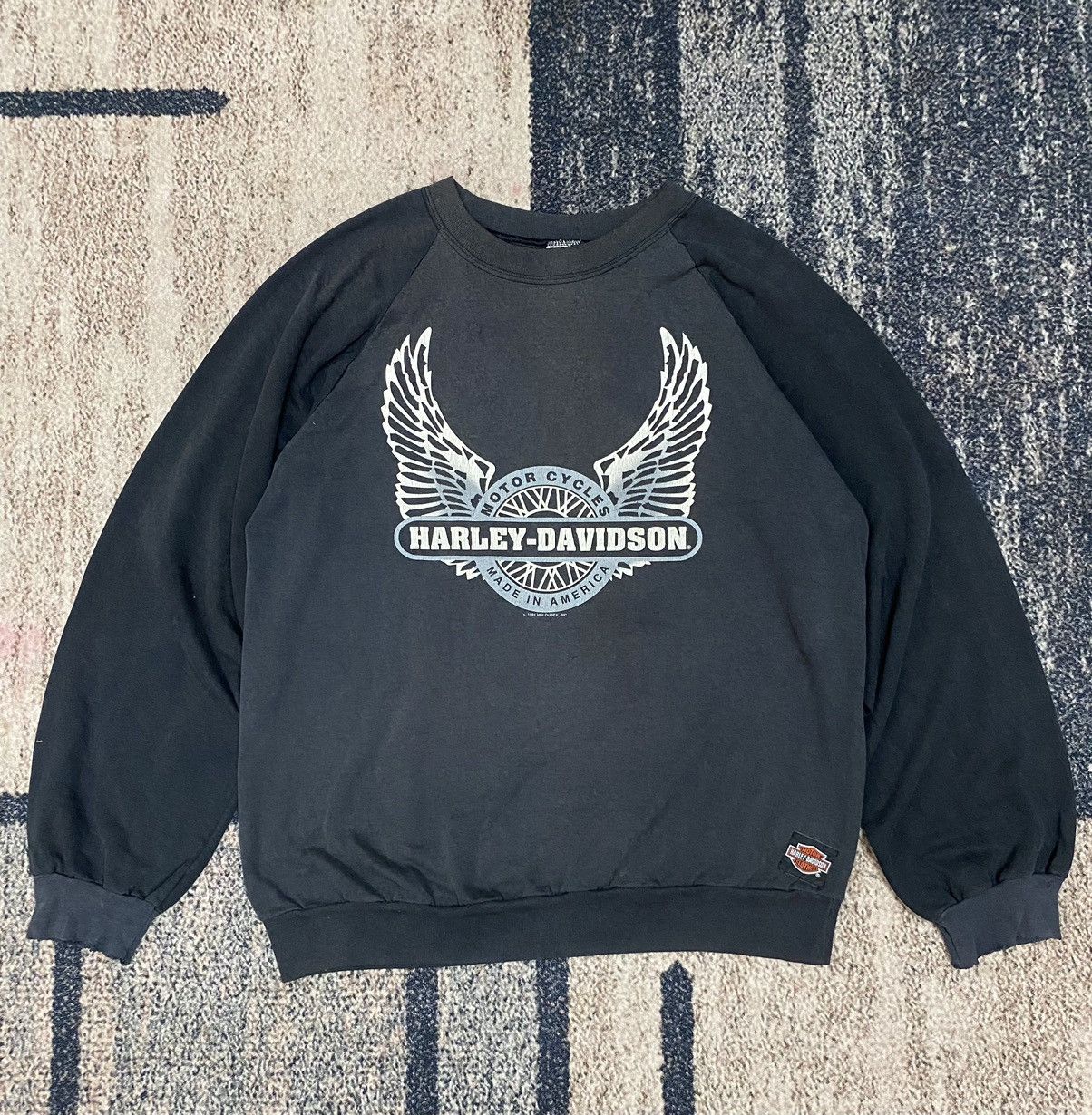 Harley Davidson Rare Vtg 1991 Harley Davidson Delano Minnesota Sweatshirt Size US L / EU 52-54 / 3 - 1 Thumbnail