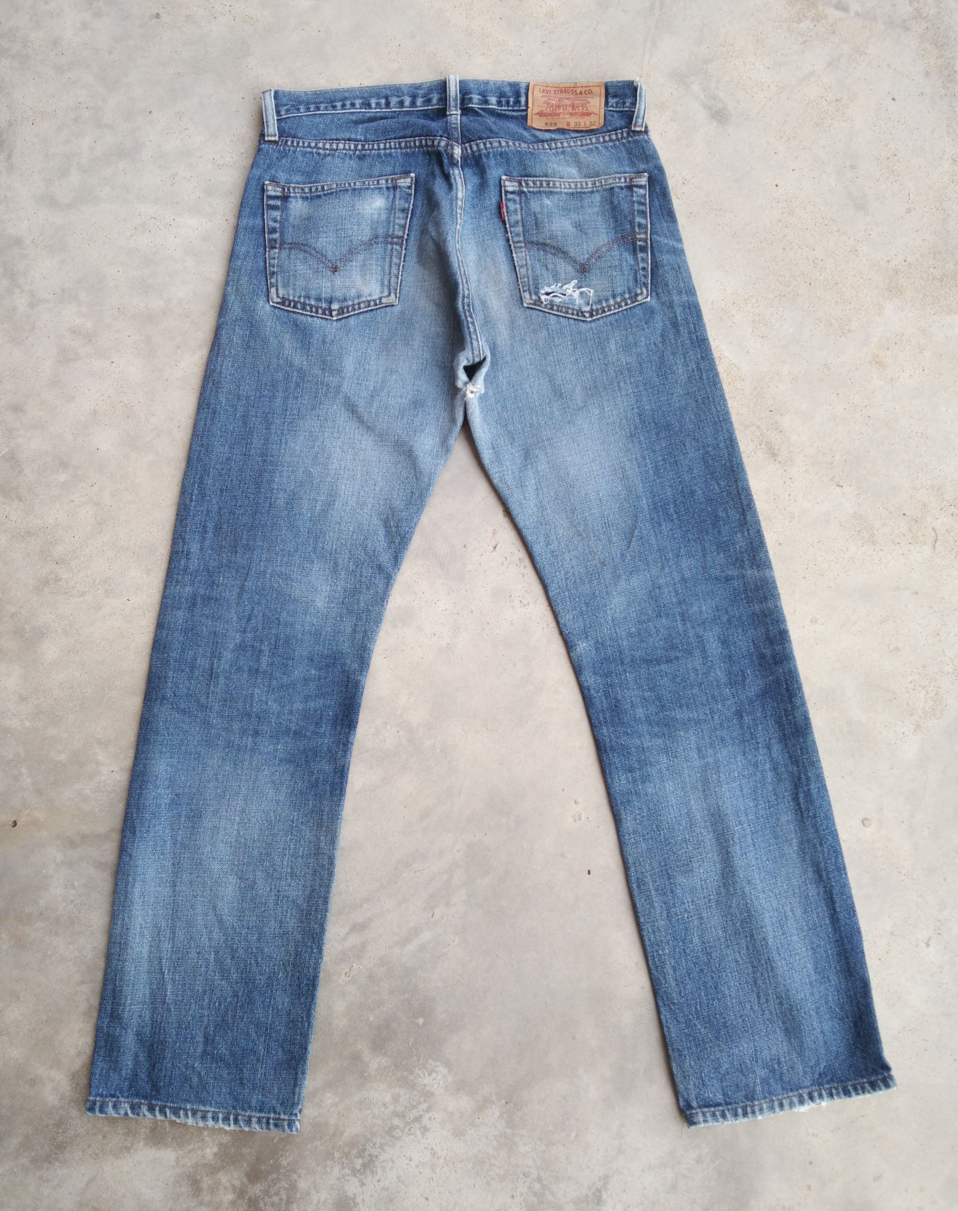 Levi's Vintage Levi's Jeans 532 Faded Blue Distressed Denim 32x30 Size US 32 / EU 48 - 2 Thumbnail