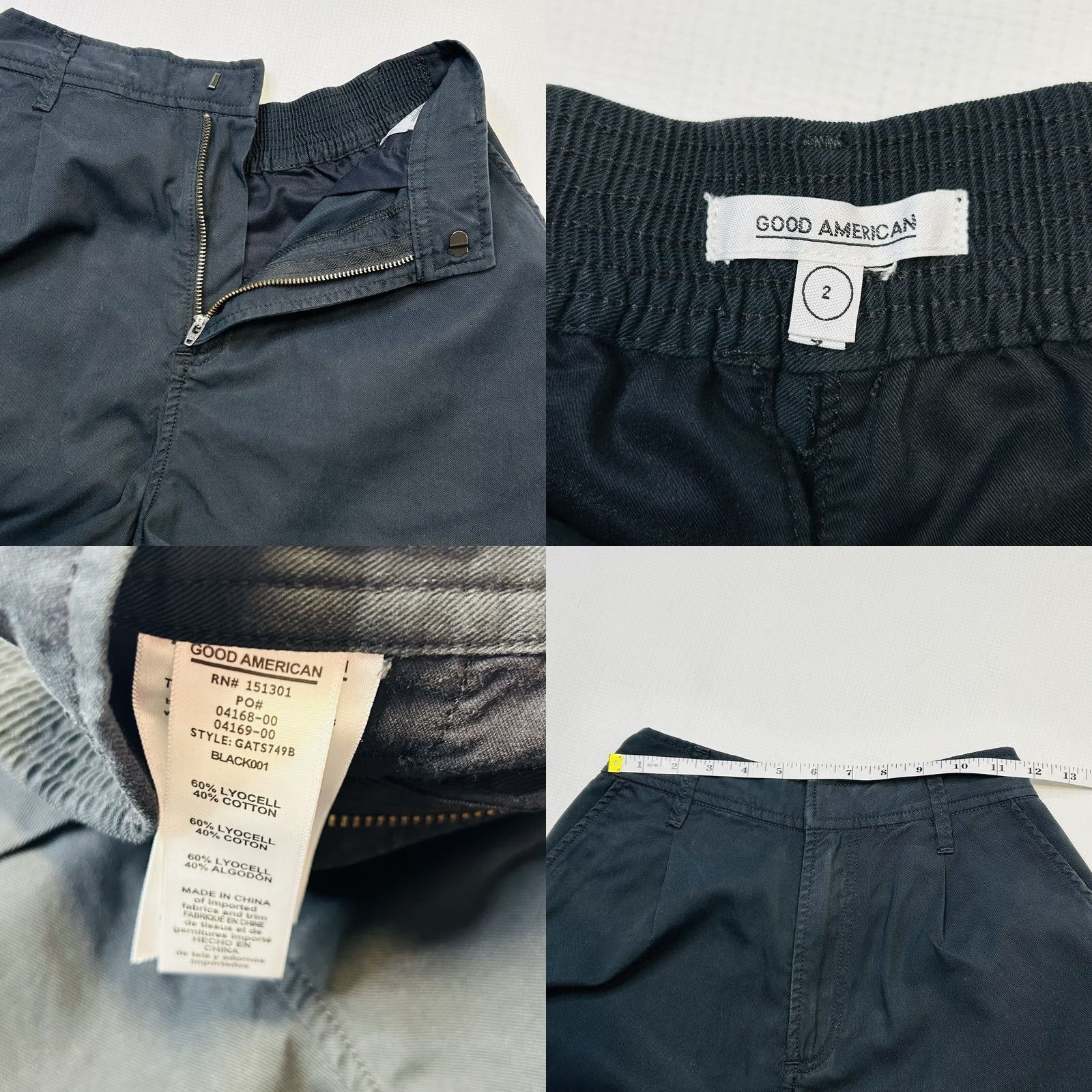 Good American VINTAGE Good American Drapey Trouser Shorts Shirt Womens West Size 26" / US 2 / IT 38 - 8 Thumbnail