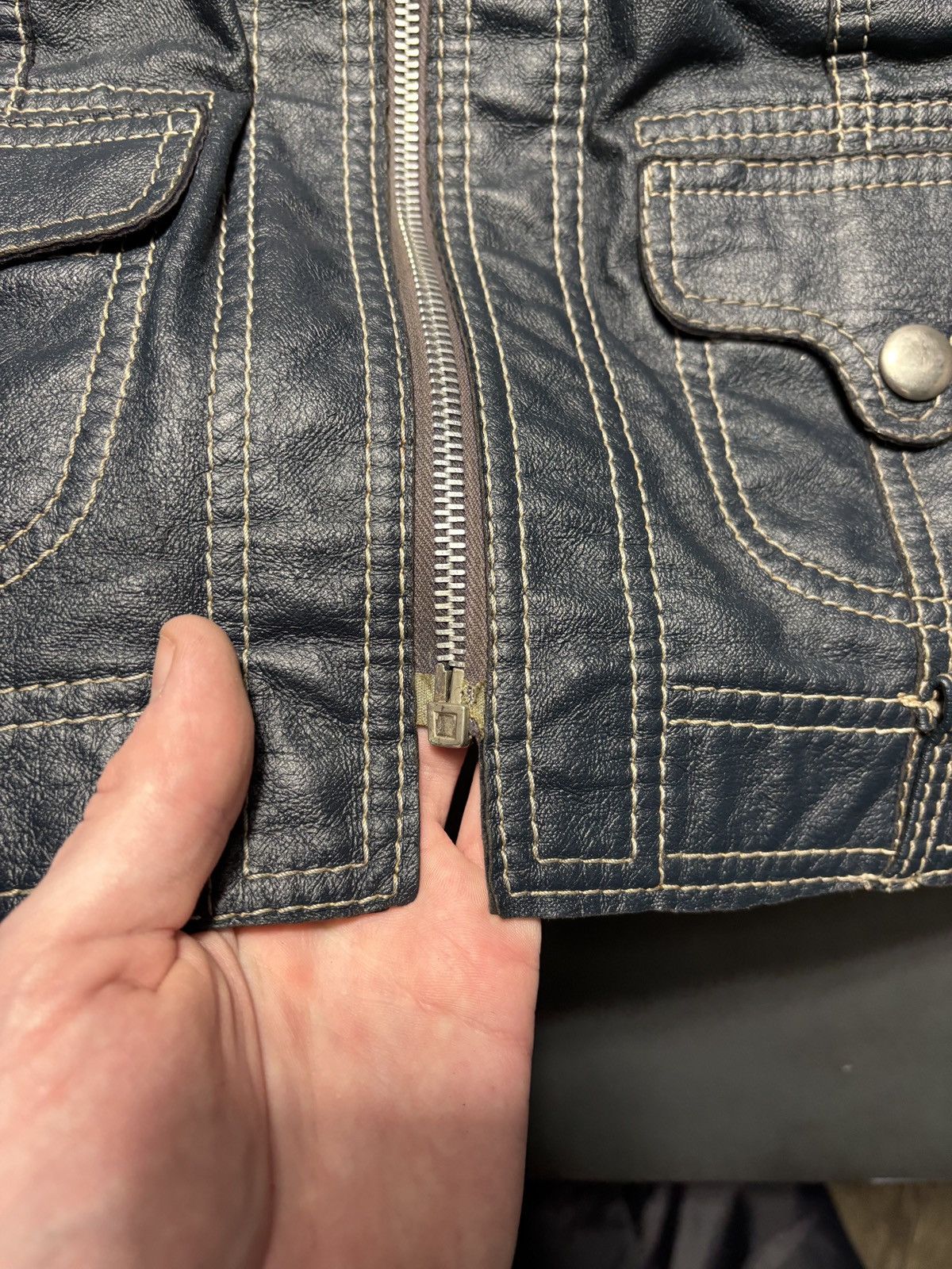 Vintage True Vintage Ricky Jacket Reversible Crop Two Tone Trucker Size US XS / EU 42 / 0 - 21 Thumbnail