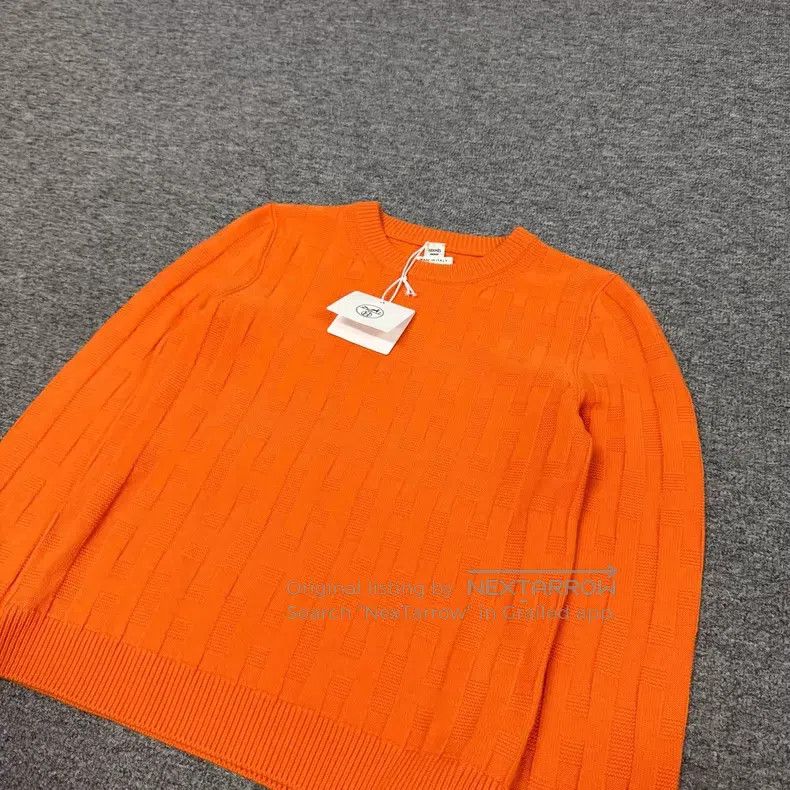 Hermes Hermes Orange Jacquard Knit Sweater Size XS / US 0-2 / IT 36-38 - 3 Thumbnail