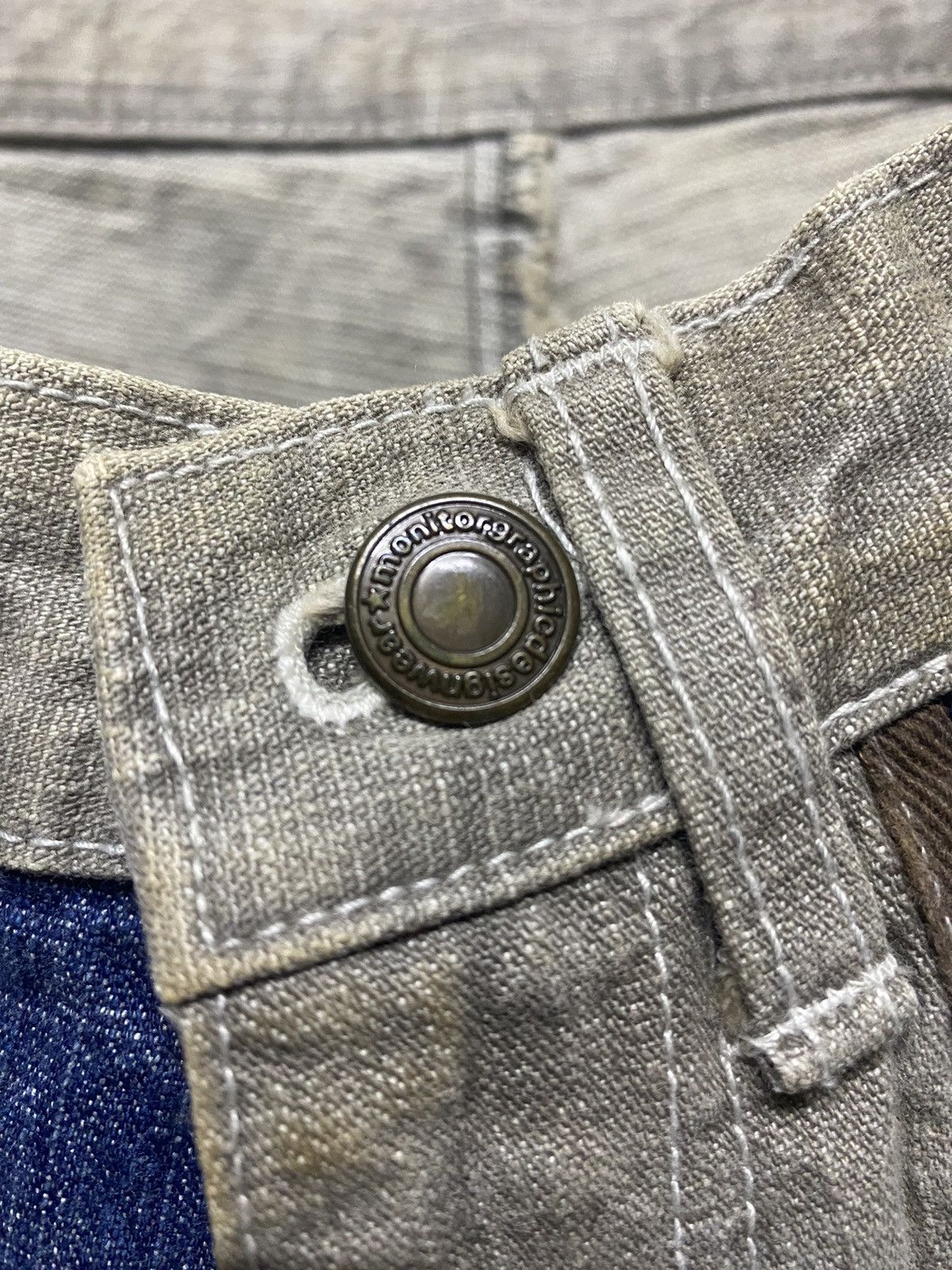 Japanese Brand Monitor Graphic Design Wear Denim Patches Jeans Pants Size US 30 / EU 46 - 9 Thumbnail