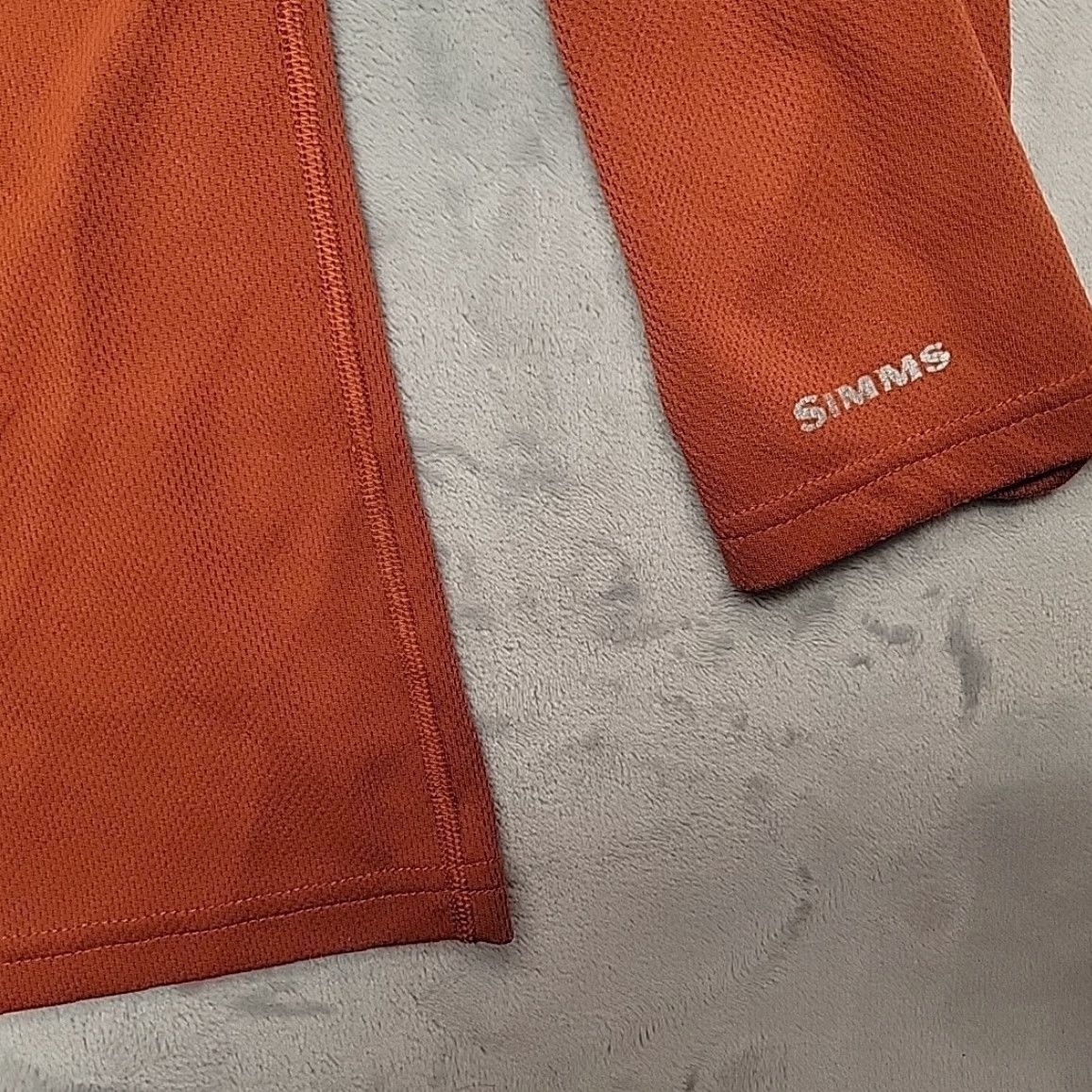 Rusty Simms Fishing Shirt Mens L Rust Orange Performance Waffle Long Sleeve TEE Size US L / EU 52-54 / 3 - 2 Thumbnail
