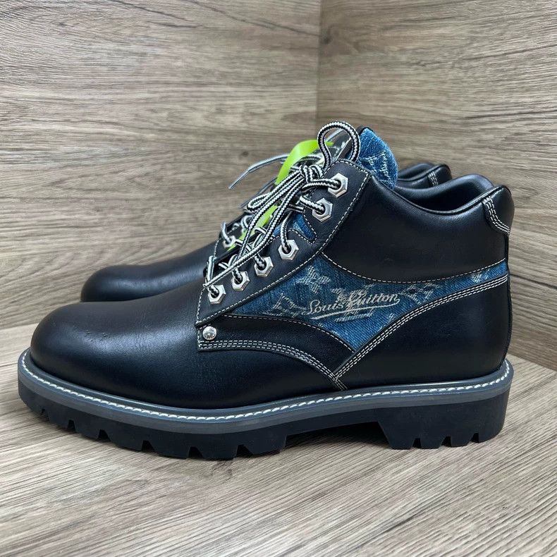 Louis Vuitton Louis Vuitton Oberkampt Black and Blue Doc Martens shoes Size US 8 / EU 41 - 5 Thumbnail
