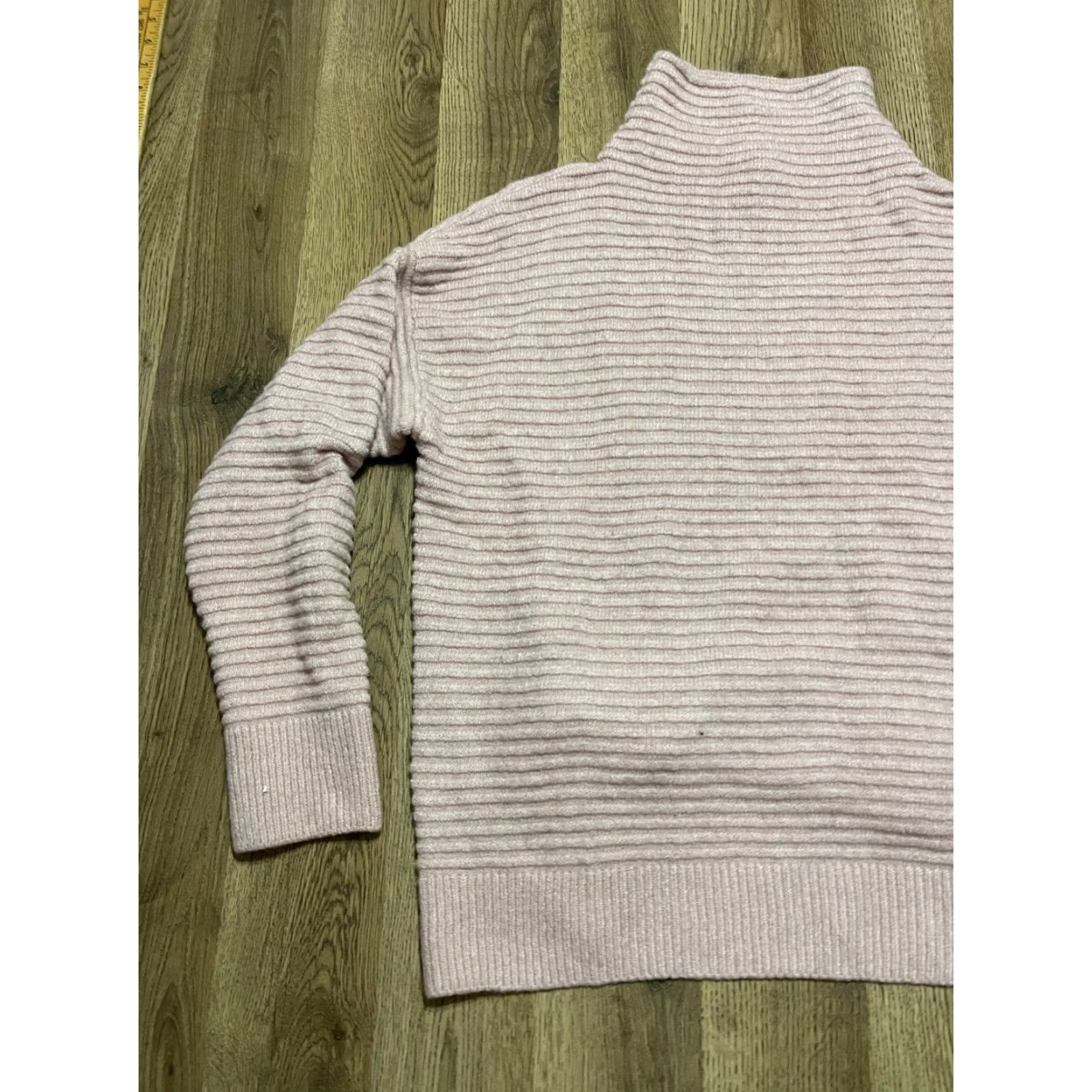 New Republic REPUBLIC Sweater Women's Small Pink Turtleneck Pullover Long Sleeve Ribbed Size S / US 4 / IT 40 - 3 Thumbnail