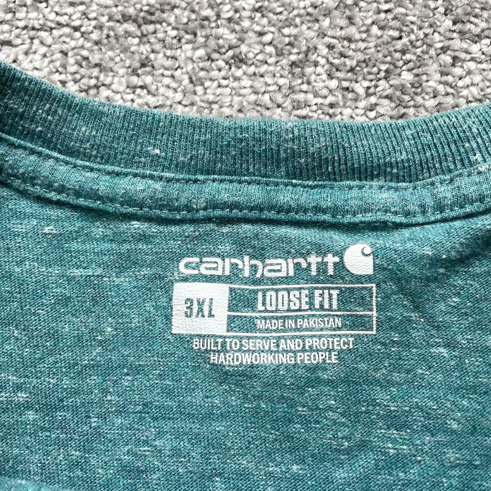 Carhartt Carhartt K87 Loose Fit T-Shirt Mens 3XL Green Crew Neck Short Sleeve Pocket Tee Size US XXL / EU 58 / 5 - 4 Thumbnail