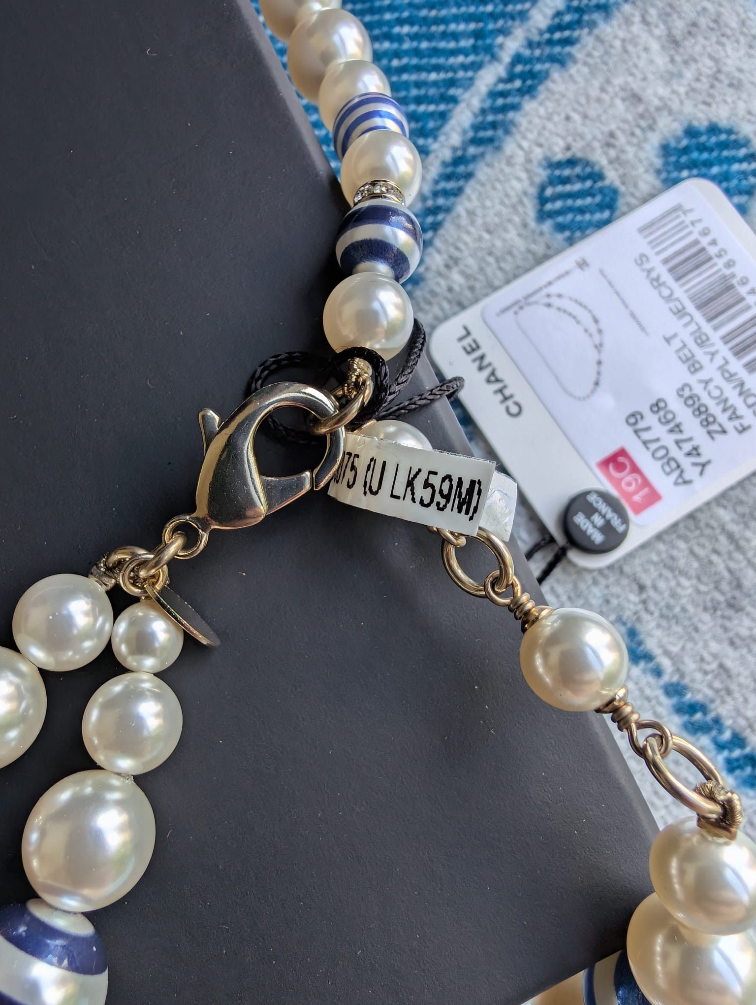 Chanel Chanel CC P19C La Pausa Pearl Logo GHW necklace belt tag Size ONE SIZE - 13 Thumbnail