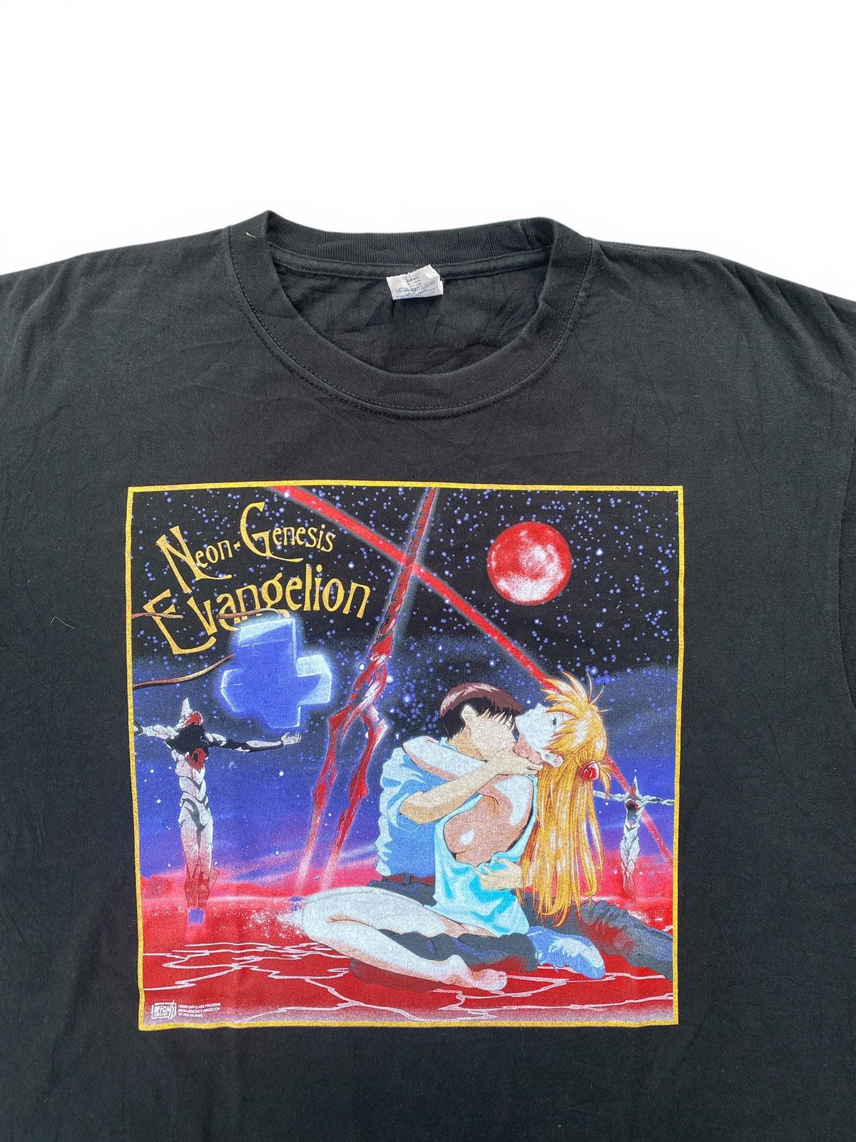 Japanese Brand Neon Genesis Evangelion Graphic T-shirt Black 2XL Anime Tee Size US XXL / EU 58 / 5 - 3 Thumbnail