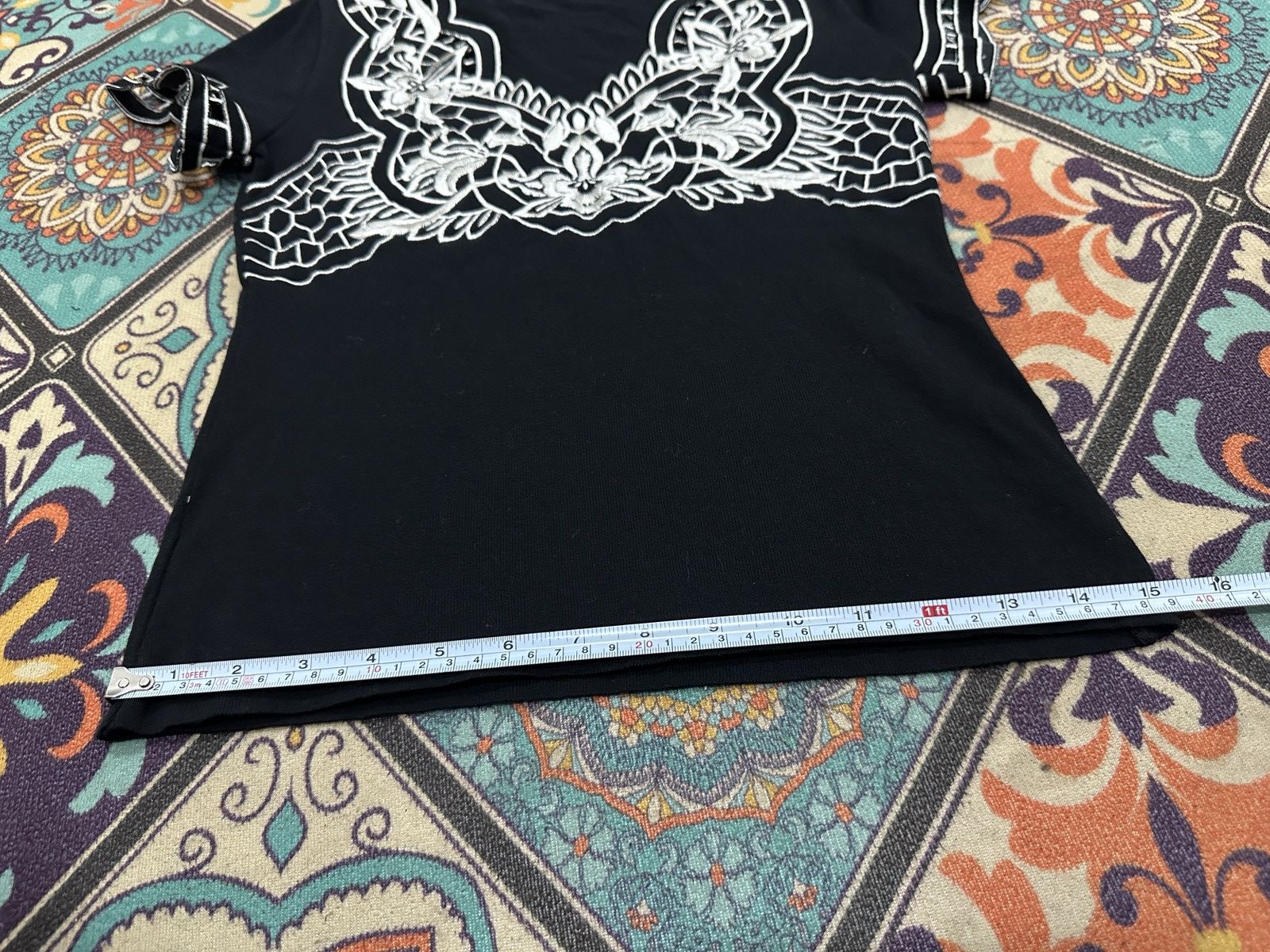 Vivienne Tam Vivienne Tam Black Silver Beaded Top ‘Cheongsam Style’ Size S / US 4 / IT 40 - 19 Thumbnail