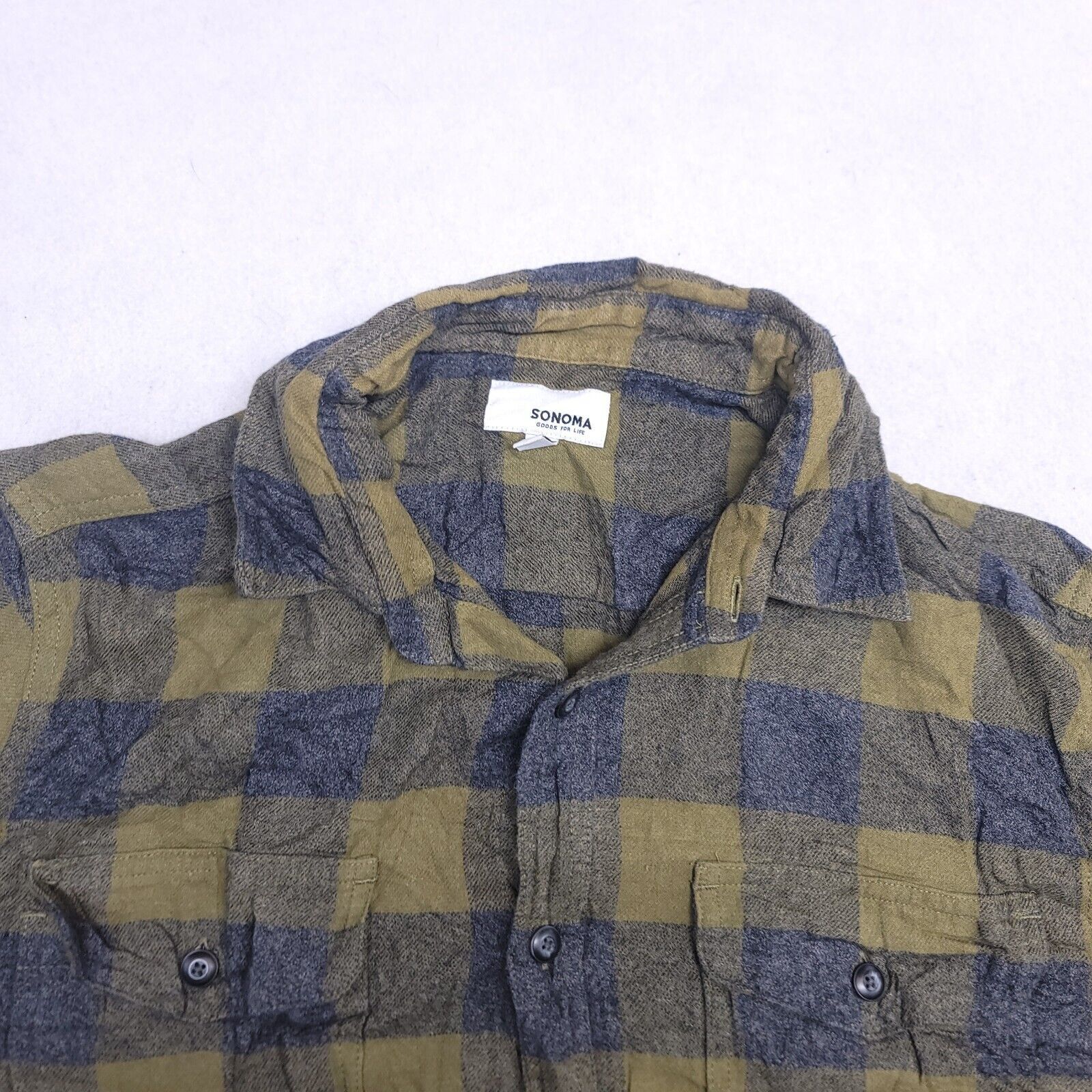 Sonoma Sonoma Buffalo Check Flannel Shirt Mens Size Small S Green Size US S / EU 44-46 / 1 - 1 Thumbnail