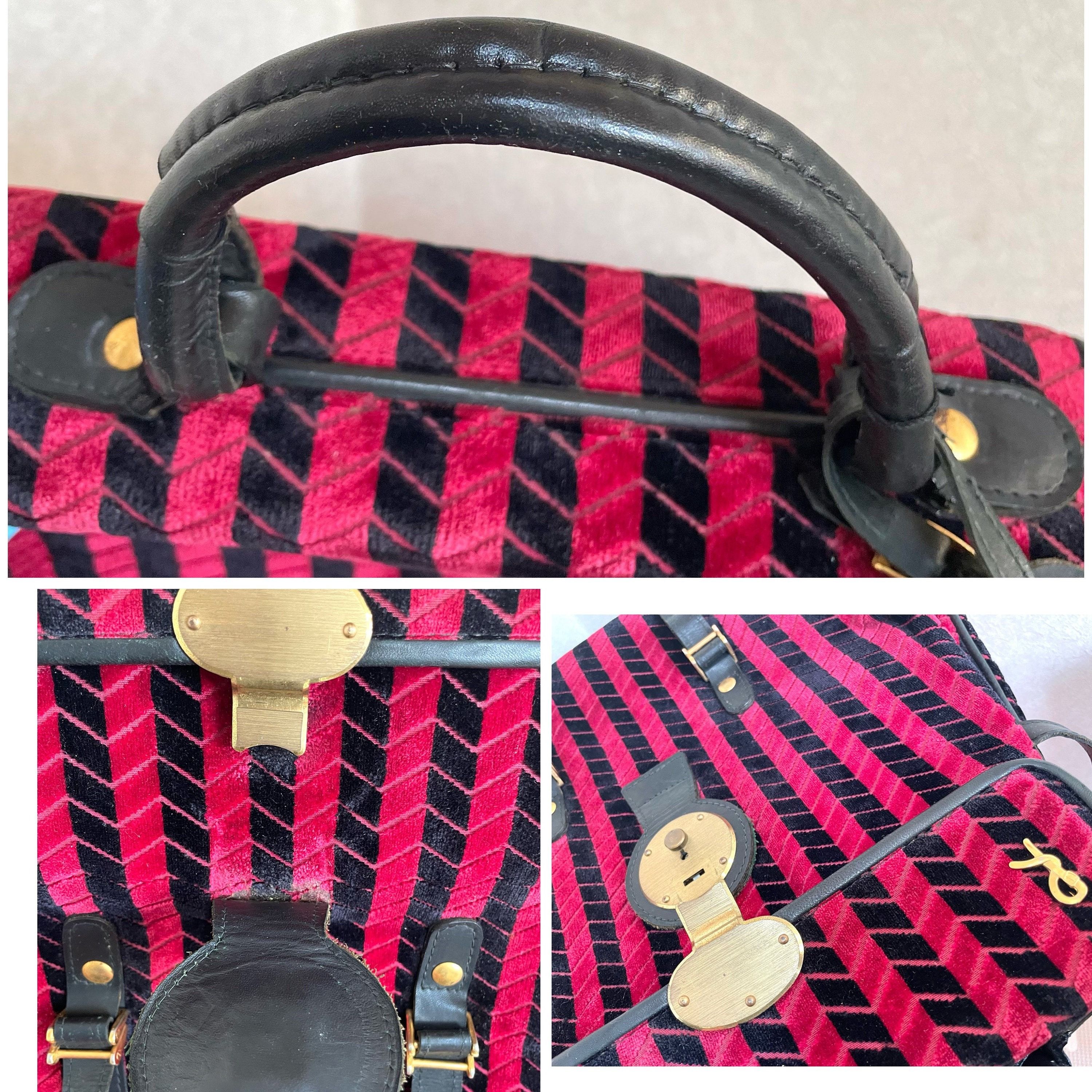 Roberta di Camerino Vintage Roberta di Camerino red and black velvet chevron bag Size ONE SIZE - 5 Thumbnail