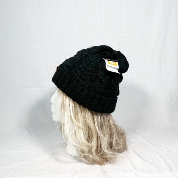 Timberland Timberland Black Fleece Lined Cable Knit Beanie Hat~OS~New Size ONE SIZE - 3 Thumbnail