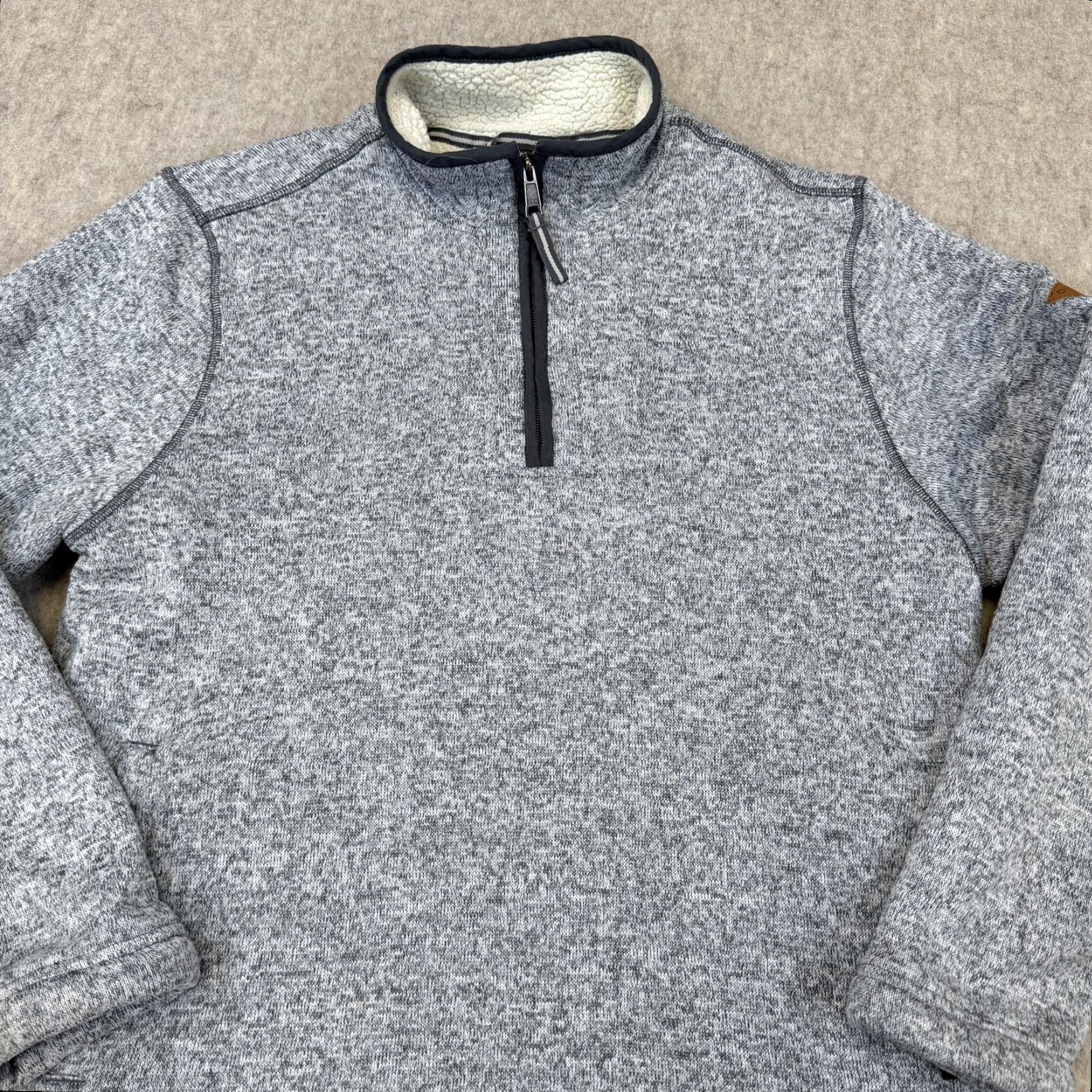 Orvis Orvis Sweater Mens Medium Gray 1/4 Zip Mock Neck Pullover Knit Lined Tight-Knit Size US M / EU 48-50 / 2 - 3 Thumbnail
