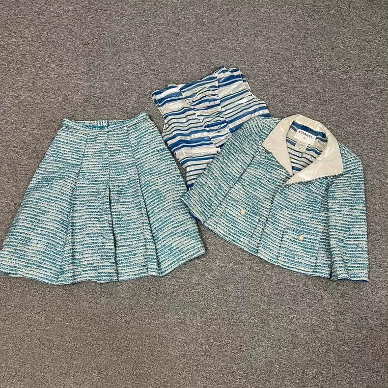 Chanel Chanel Baby Blue Xiaoxiangfeng three-piece set 2504-Nextarr Size XXS / US 00 / IT 34 - 1 Thumbnail