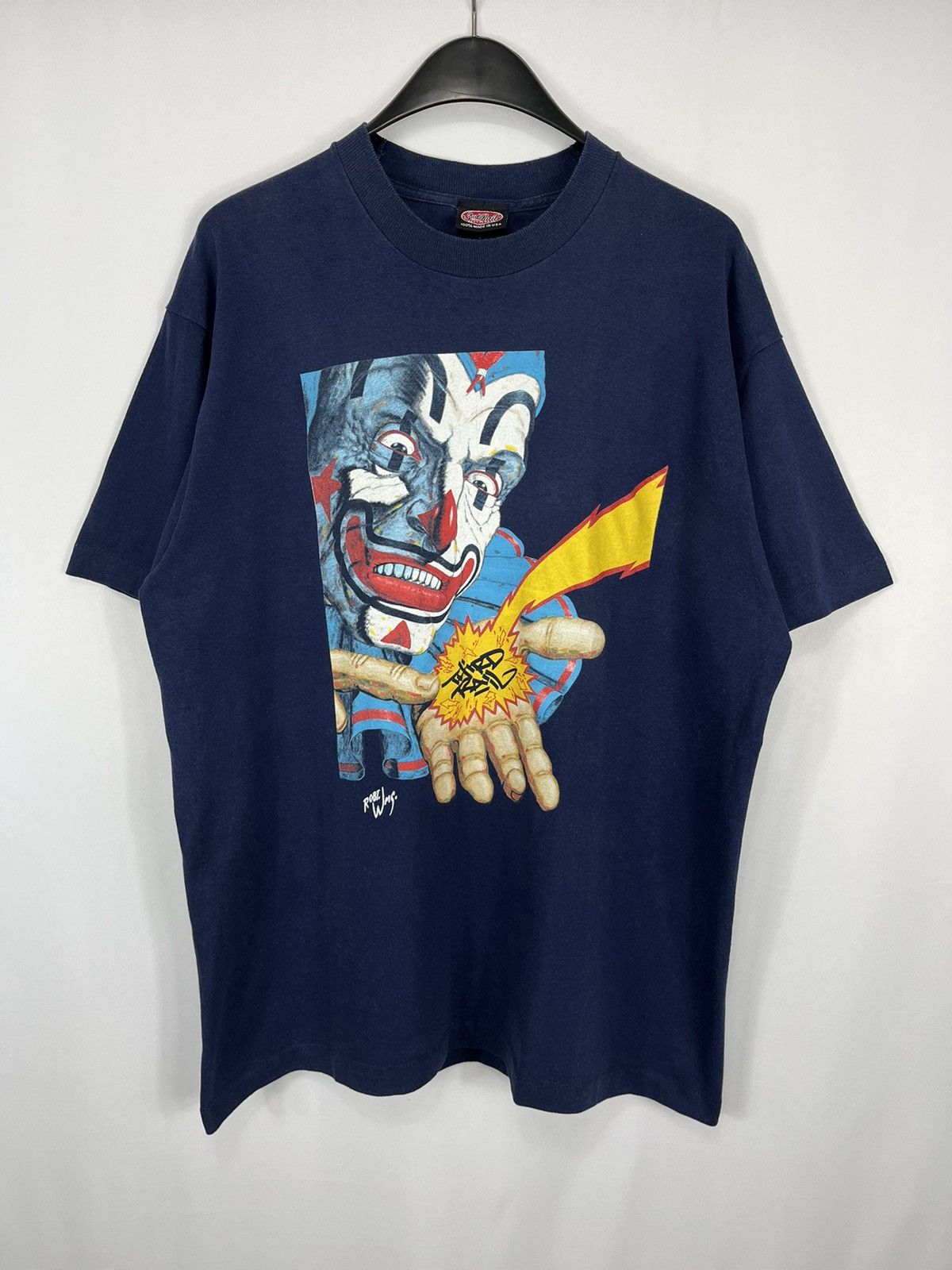 image of Art x Vintage 90's Robert Williams Third Rail Vintage T-Shirt in Blue, Men's (Size XL)