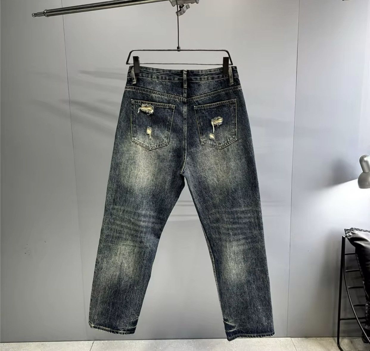 Denime × Japanese Brand × Jean American Streetwear Hand Sewn Patch Ripped Jeans Size US 32 / EU 48 - 8 Thumbnail