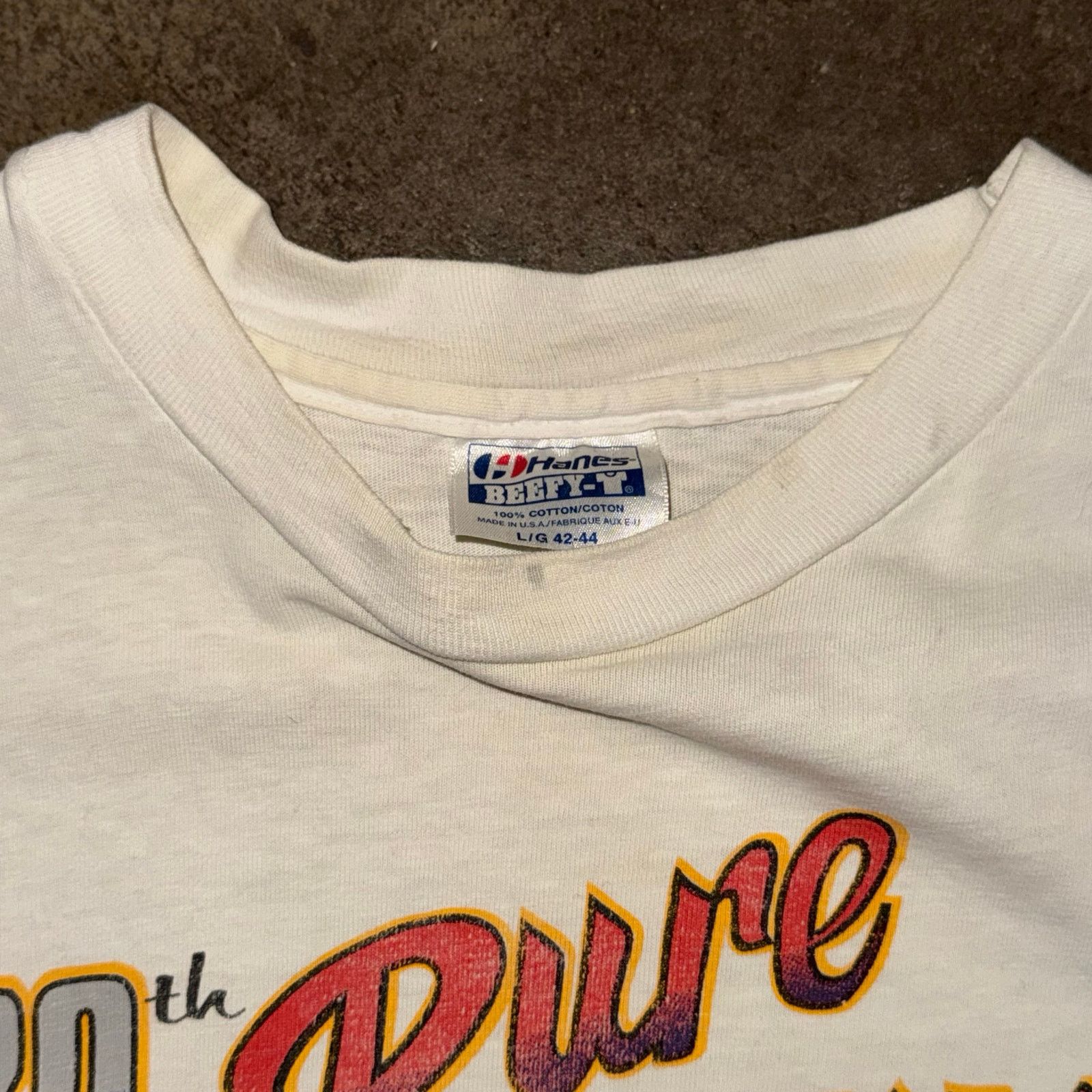 Hanes 1991 Pure Heaven 20th Anniversary Tee Size US L / EU 52-54 / 3 - 4 Thumbnail