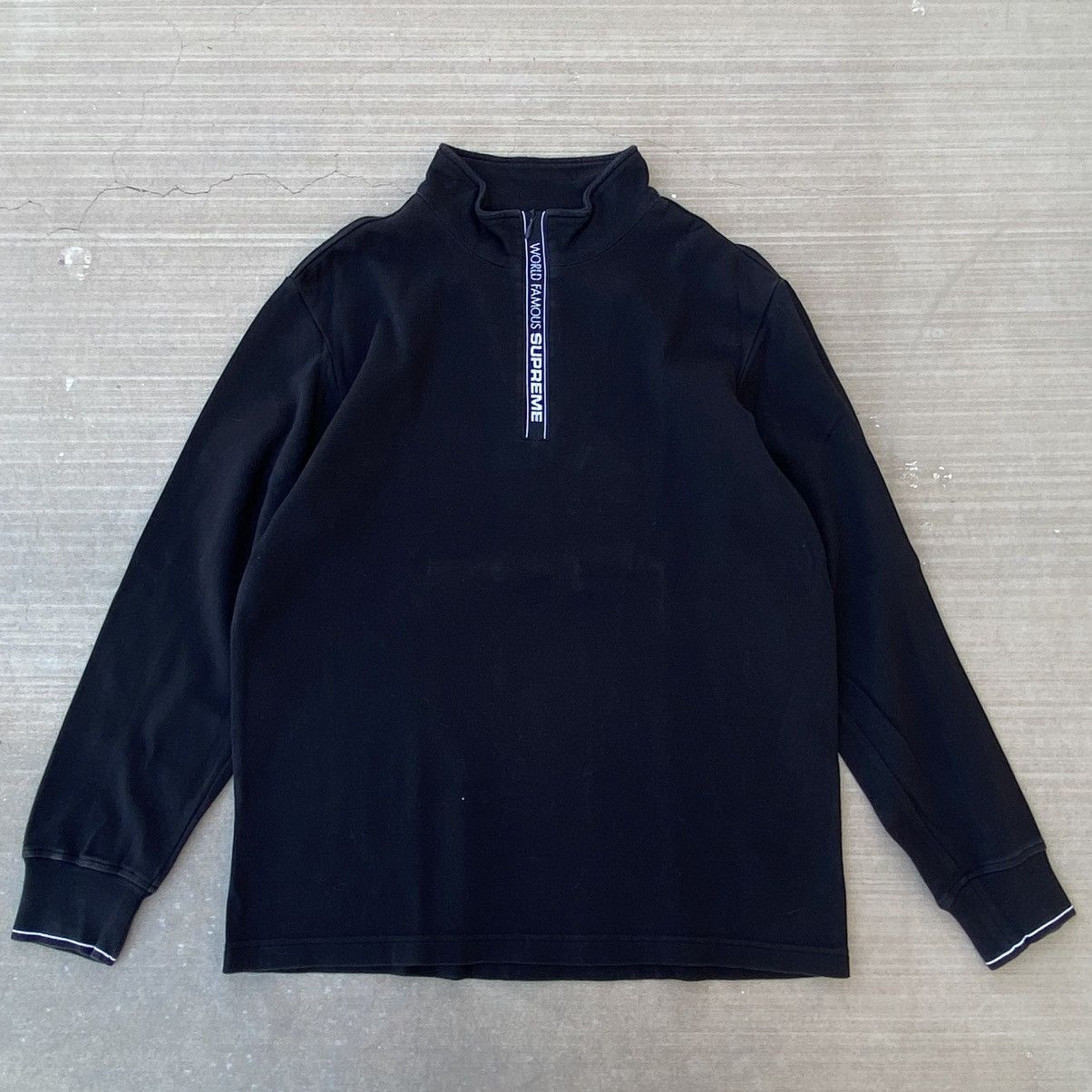 Supreme SUPREME COLLEGIATE HALF ZIP PULLOVER ASH GREY | Grailed