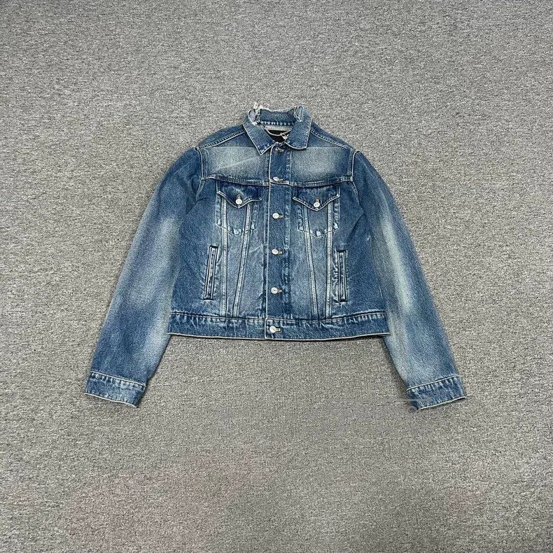 Balenciaga Balenciaga Embroidered Coke Denim Jacket Size US M / EU 48-50 / 2 - 2 Thumbnail