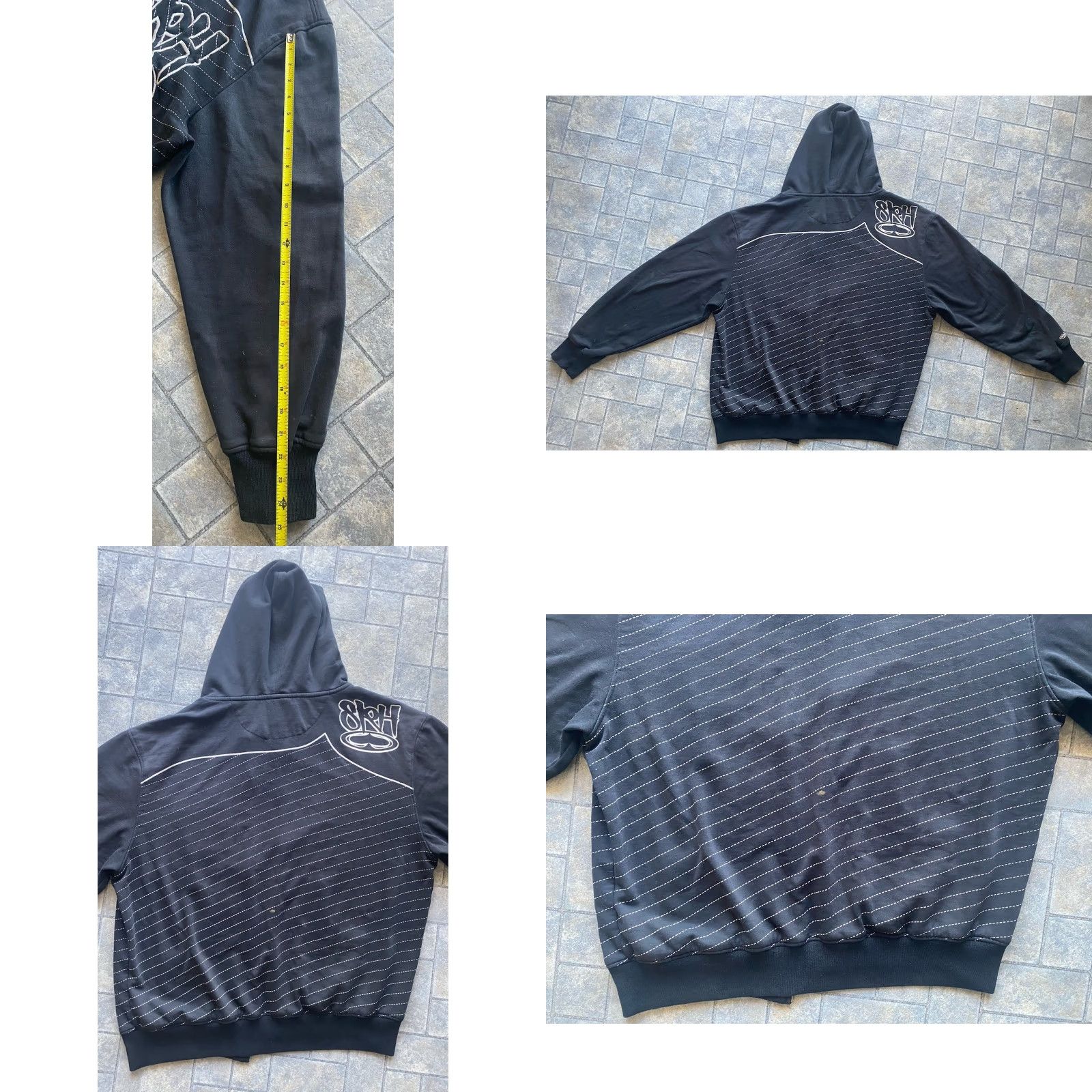 Vintage Y2K SRH Hoodie Men Black 2XL Full Zip Zipper Broken Size US XXL / EU 58 / 5 - 9 Thumbnail