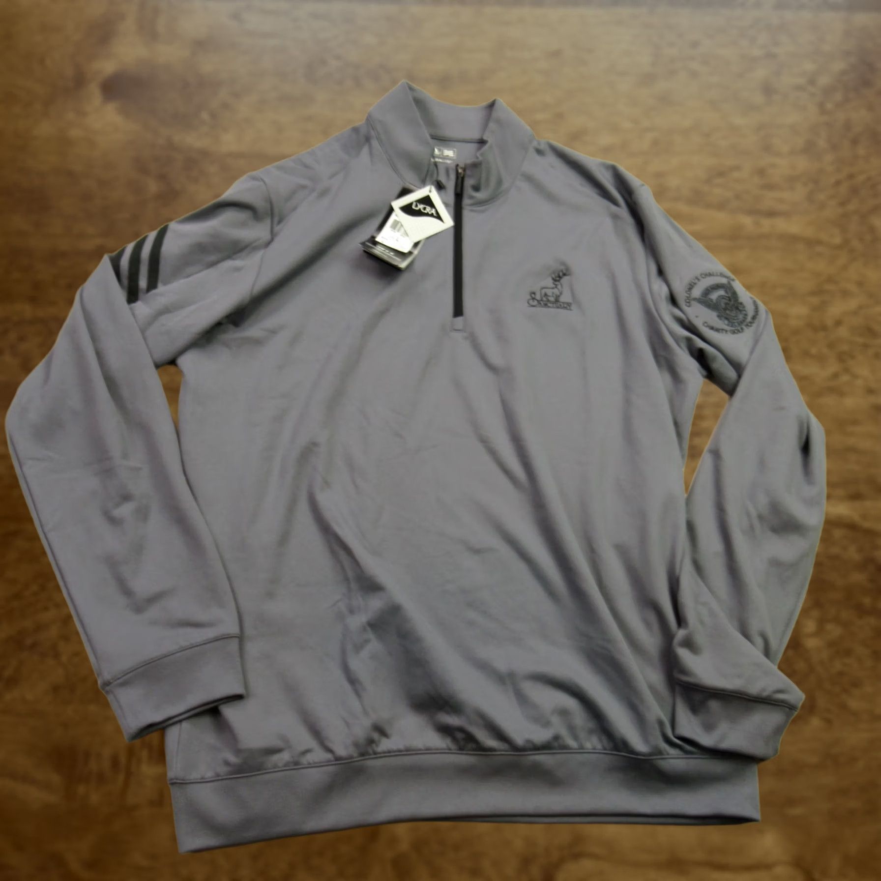 Adidas Adidas Pullover Mens Large Long Sleeve 1/4 Zip Casual Lightweight Gray Size US L / EU 52-54 / 3 - 1 Thumbnail