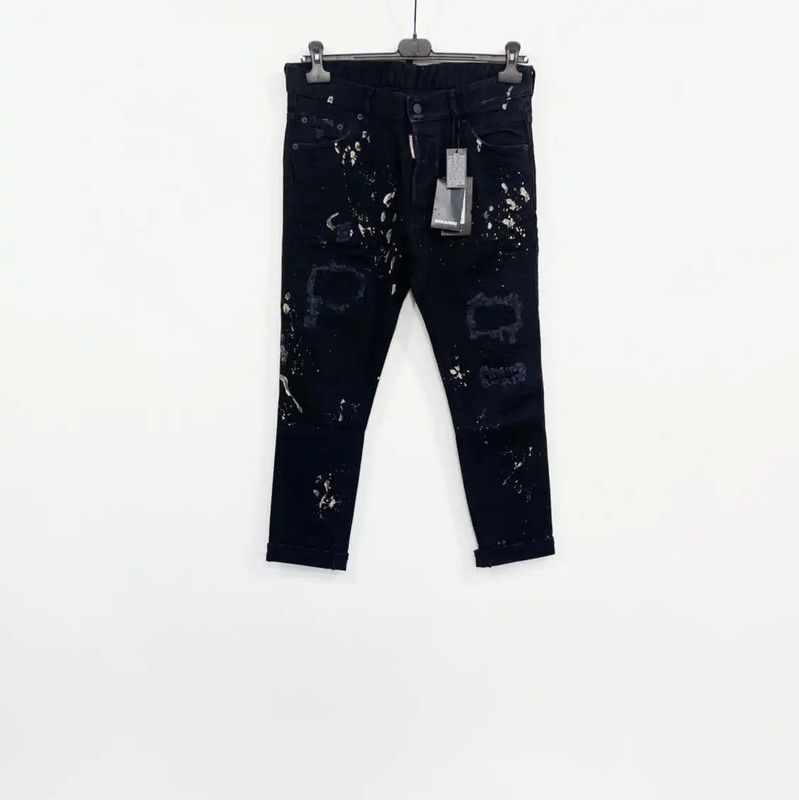 Dsquared2 DSQUARED2 Black Cotton Casual Pants for Men 0089 Size US 26 / EU 42 - 1 Thumbnail