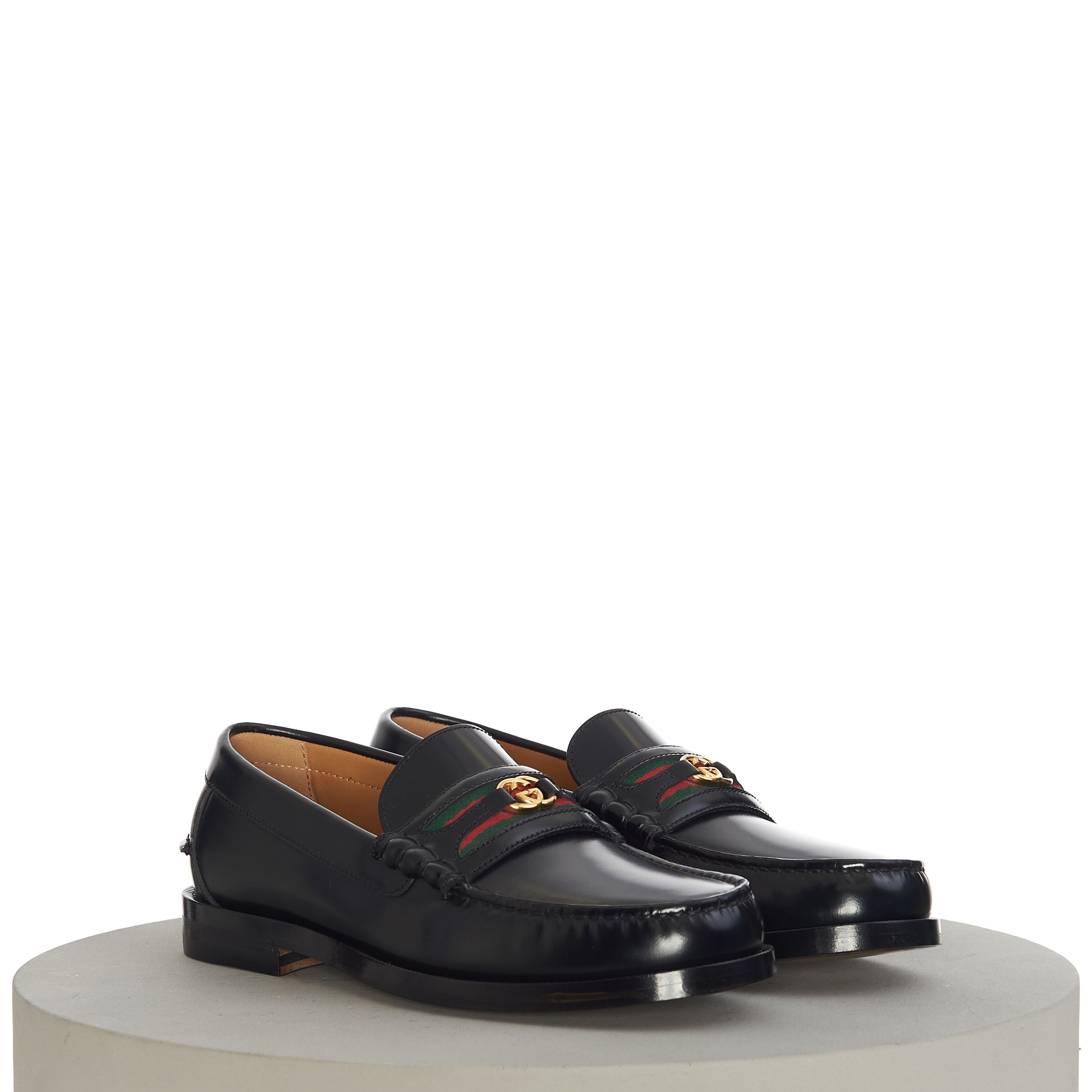 Gucci Men's Loafer With Double G In Black Leather Size US 6.5 / EU 39-40 - 1 Thumbnail