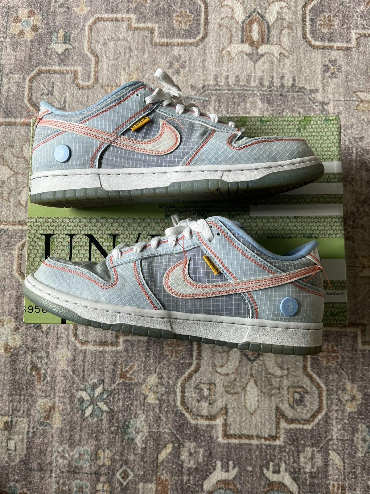 Nike Union LA x Nike Dunk Low ‘Passport Pack - Argon’ Size US 9.5 / EU 42-43 - 1 Thumbnail