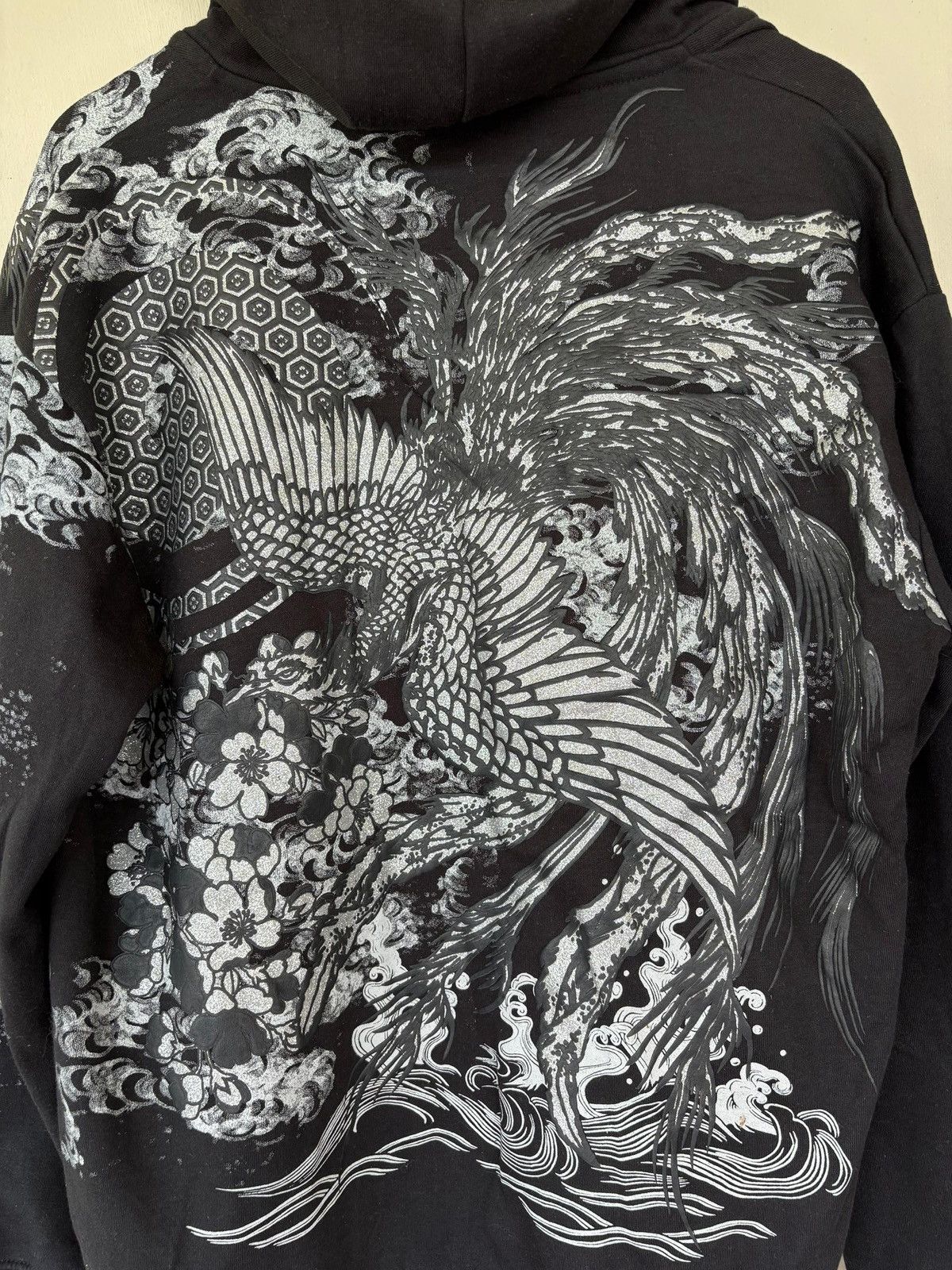 Japanese Brand VTG Phoenix Hoodie Full Print Design Japan art Stlye Size US L / EU 52-54 / 3 - 10 Thumbnail