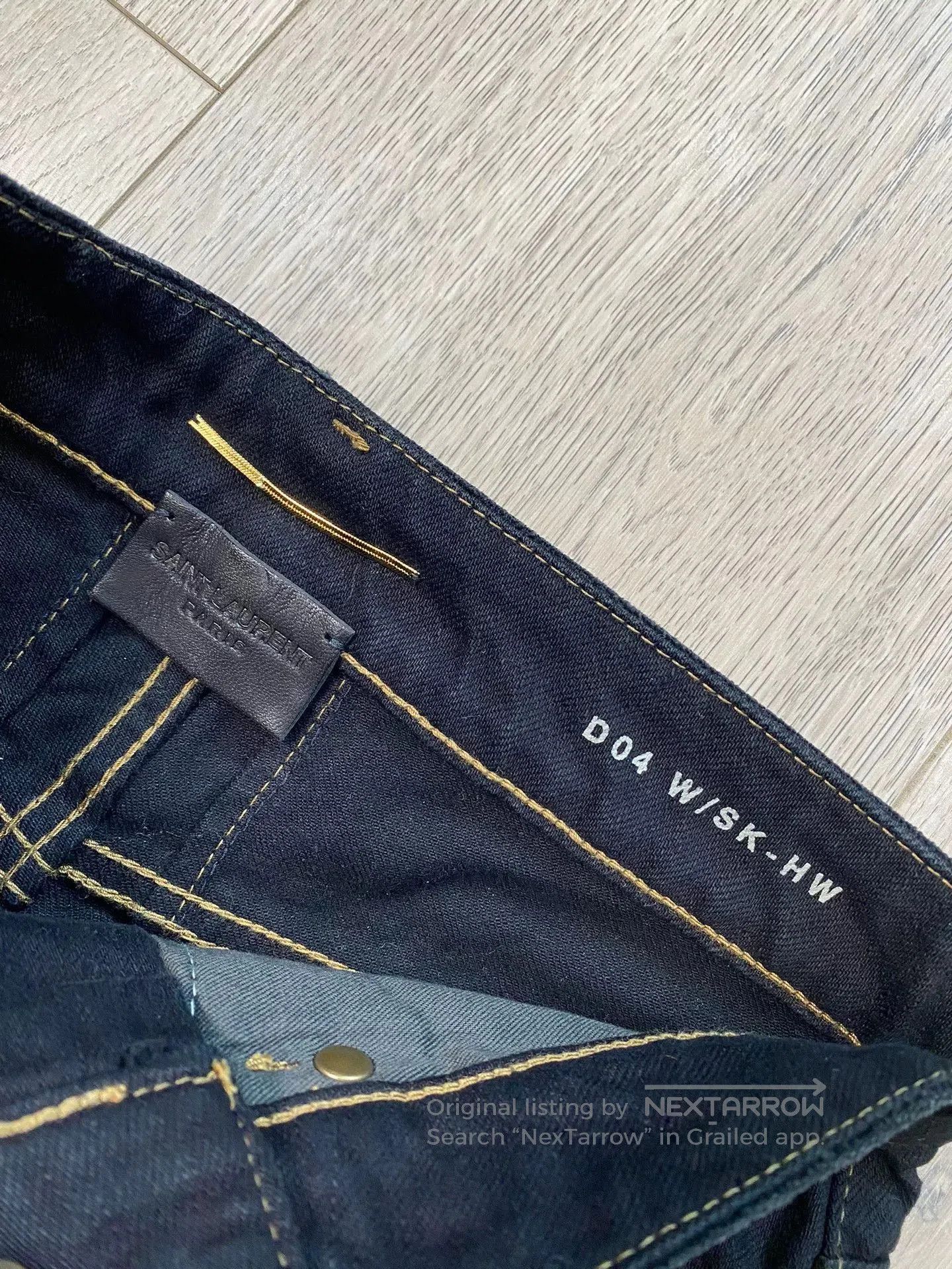 Saint Laurent Paris Saint Laurent Black Distressed Jeans. Size 26" / US 2 / IT 38 - 6 Thumbnail