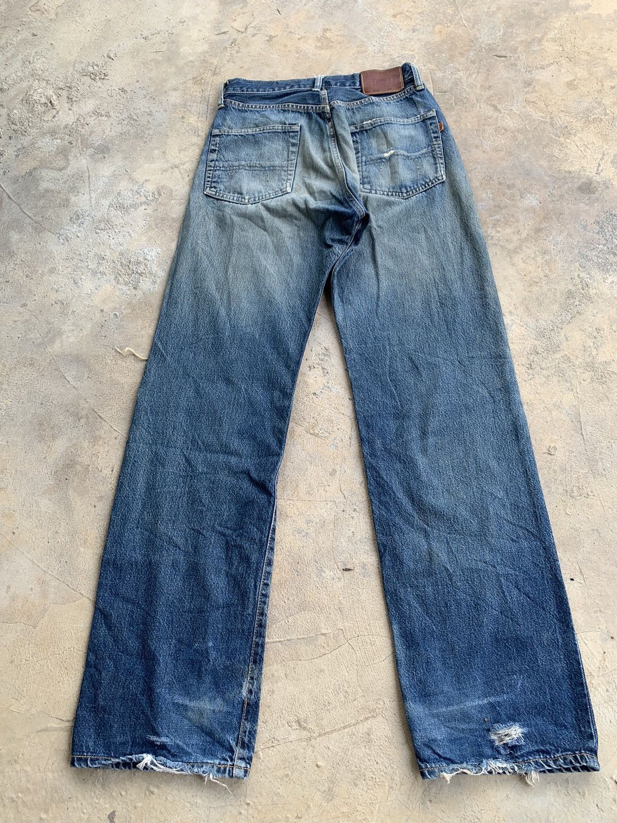 Edwin × Japanese Brand Vintage Edwin 505 Baggy Redline Selvedge Distressed Denim Size US 27 - 5 Thumbnail